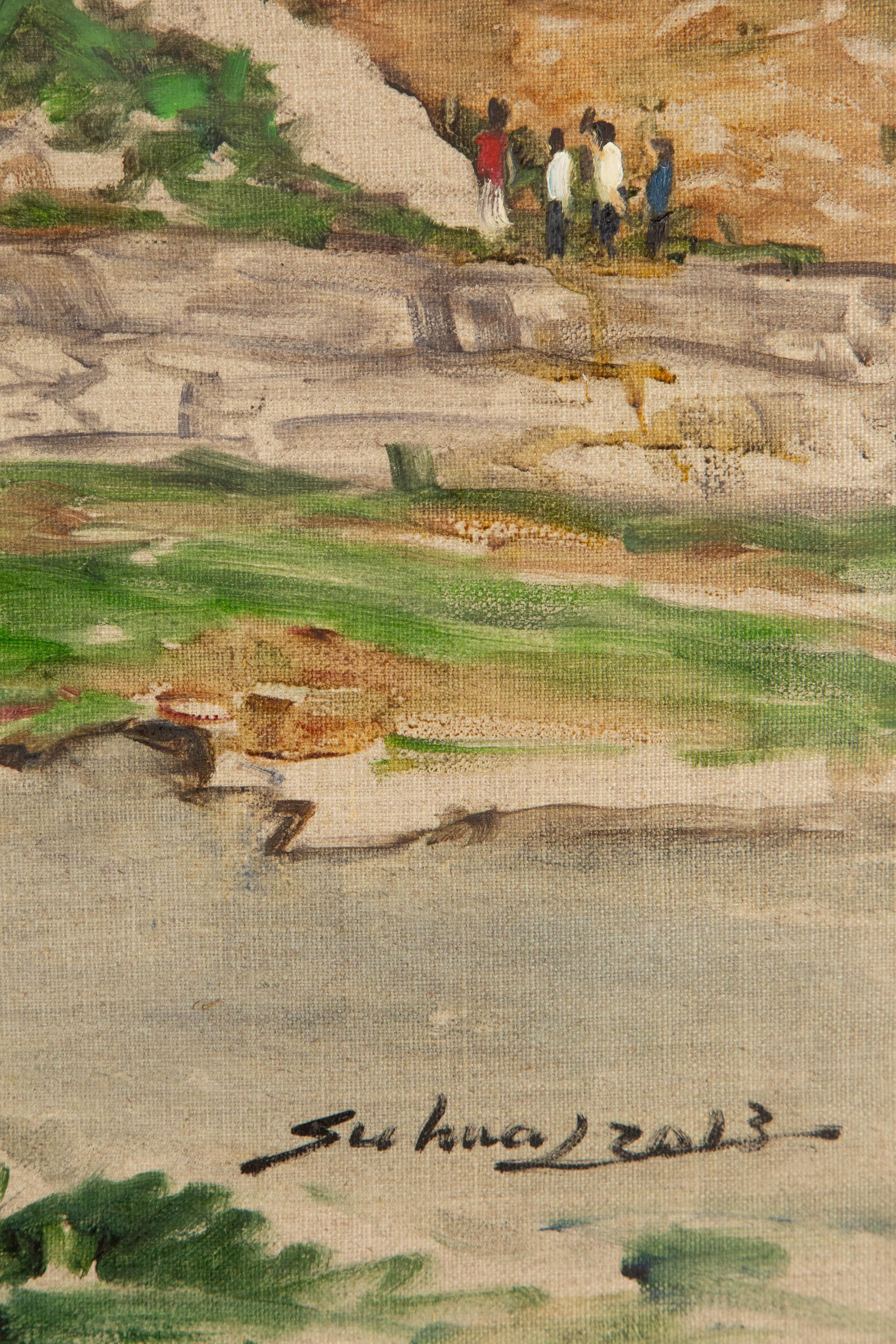 Paesaggio di Jingjing Wang Olio originale su tela 