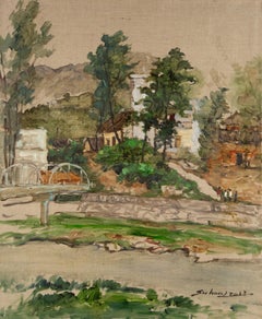 Jingjing Wang Paisaje Original Óleo Sobre Lienzo "De vuelta de la escuela"