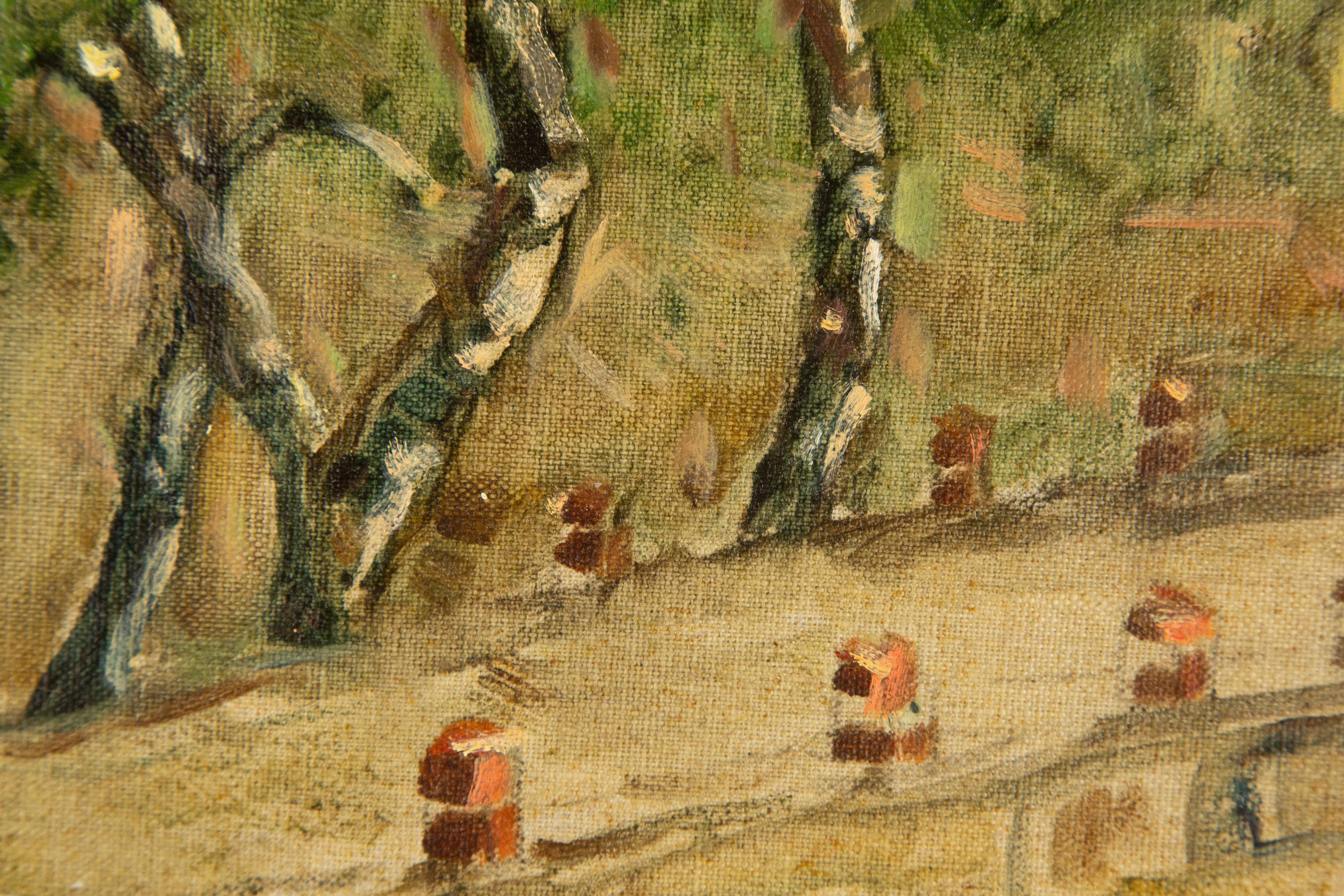Jingjing Wang Landschaft, Original, Ölgemälde auf Leinwand, „ Schöne Stadt“, Jingjing Wang im Angebot 5