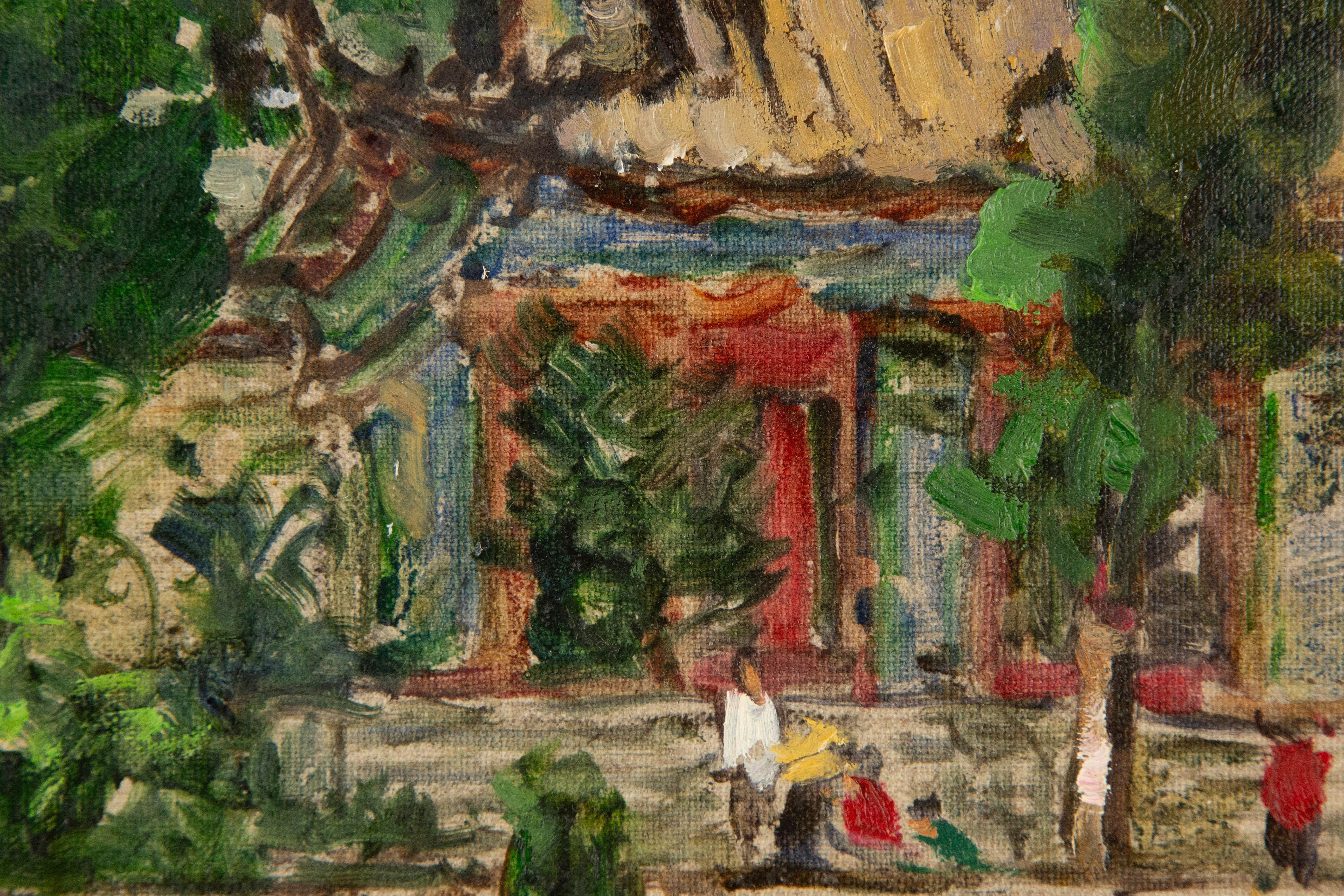 Jingjing Wang Landschaft, Original, Ölgemälde auf Leinwand, „In Front Of Huashan Gat“ im Angebot 4