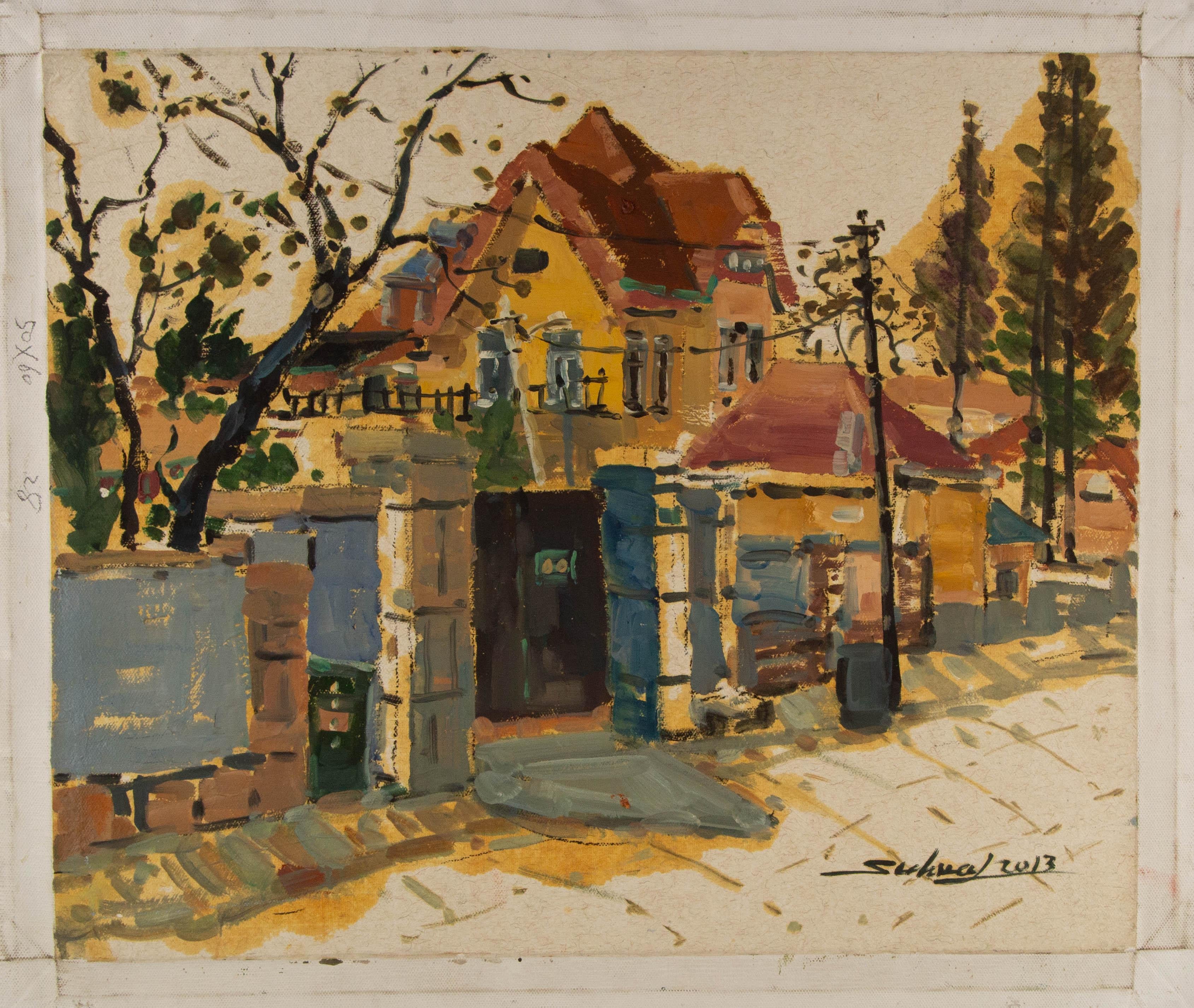 Jingjing Wang Landschaft, Original, Ölgemälde auf Leinwand, „Journey Scenery“, Jingjing Wang im Angebot 7