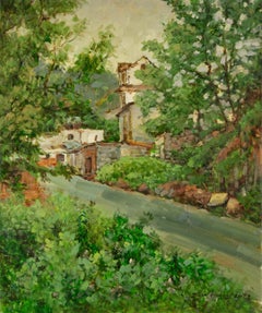 Jingjing Wang Paesaggio originale olio su tela "Sogno d'estate III"