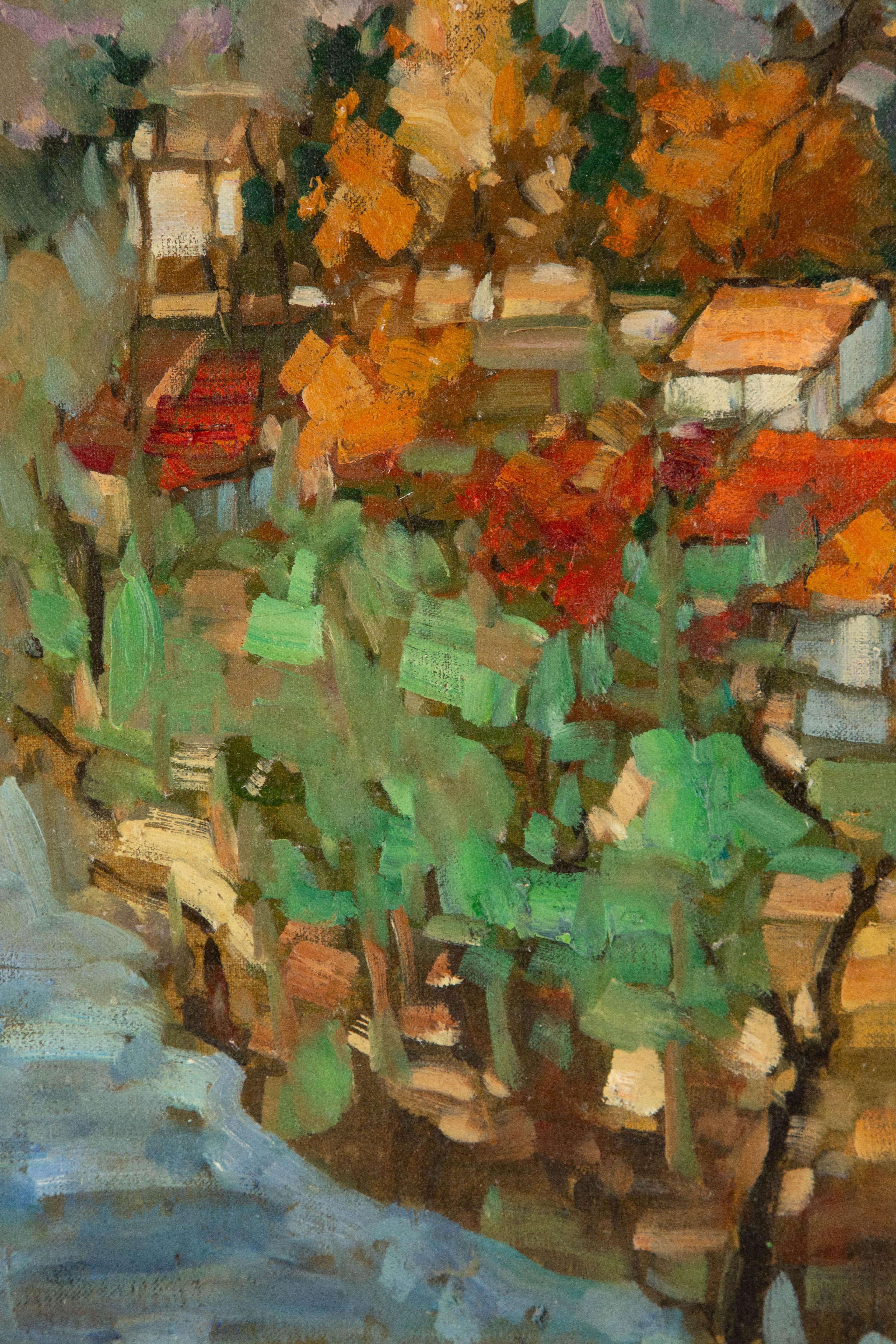 Jingjing Wang Paisaje Pintura al óleo original 