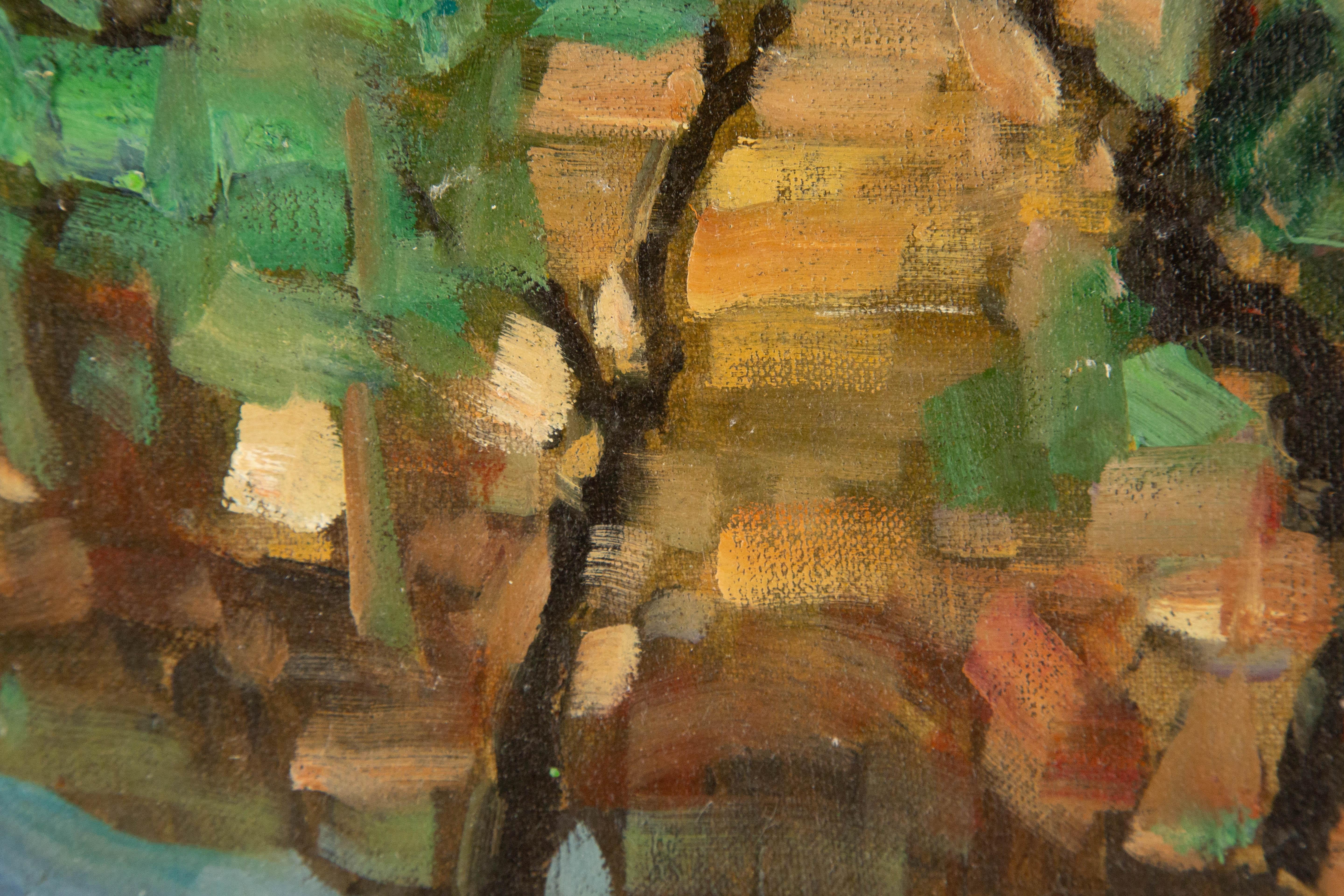 Jingjing Wang Paisaje Pintura al óleo original 