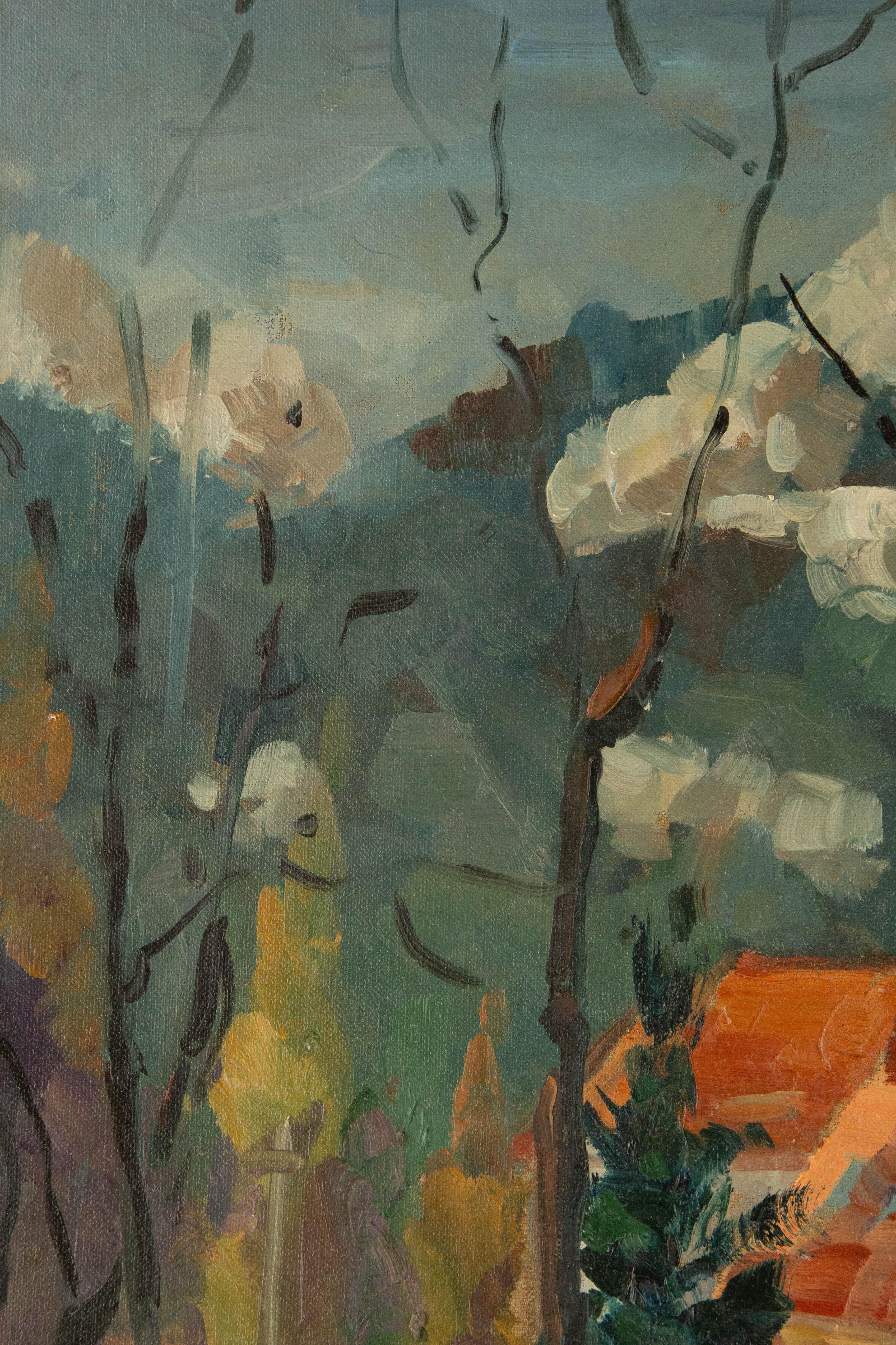 Jingjing Wang Paesaggio Pittura ad olio originale 