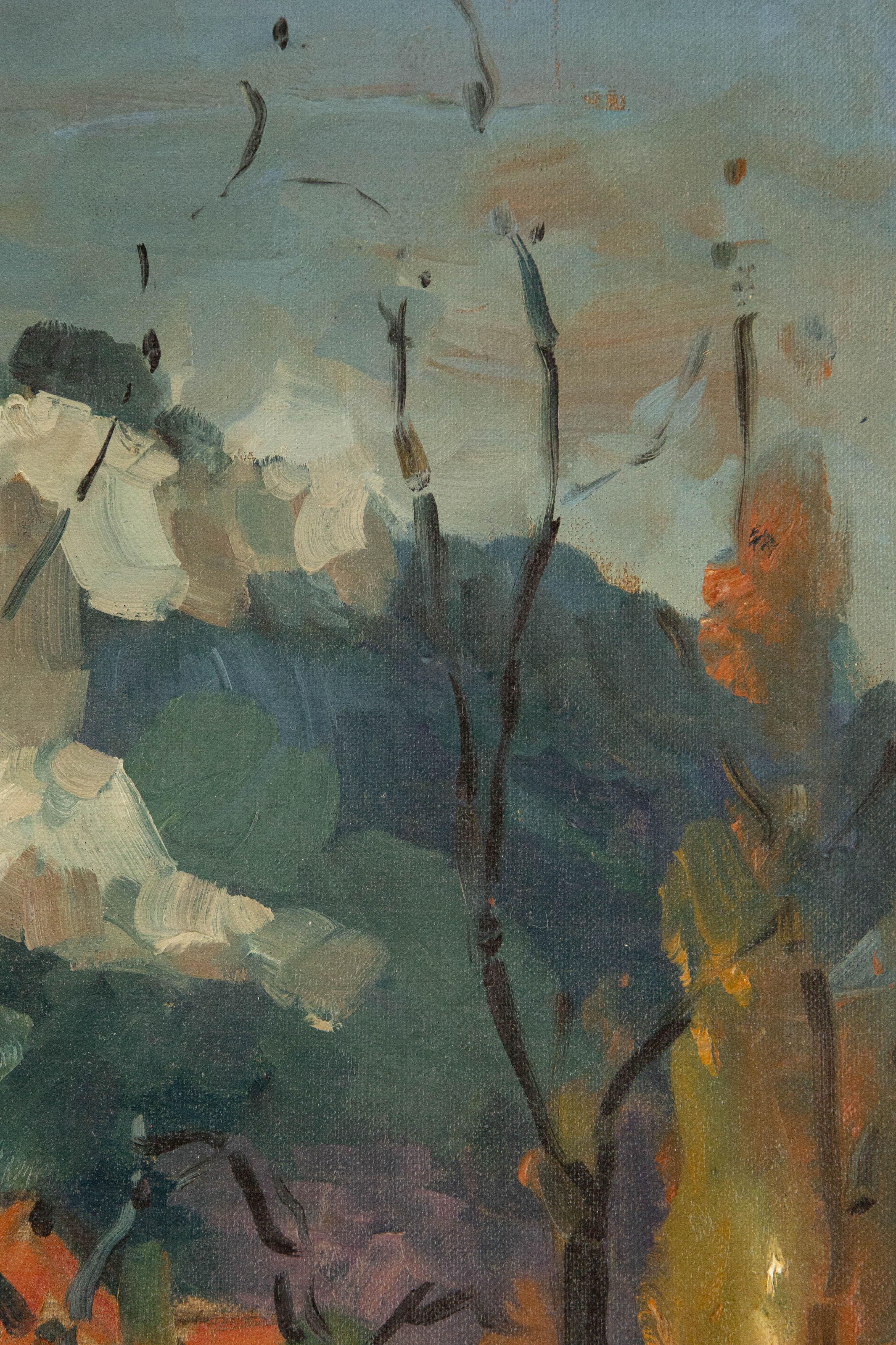 Jingjing Wang Paesaggio Pittura ad olio originale 