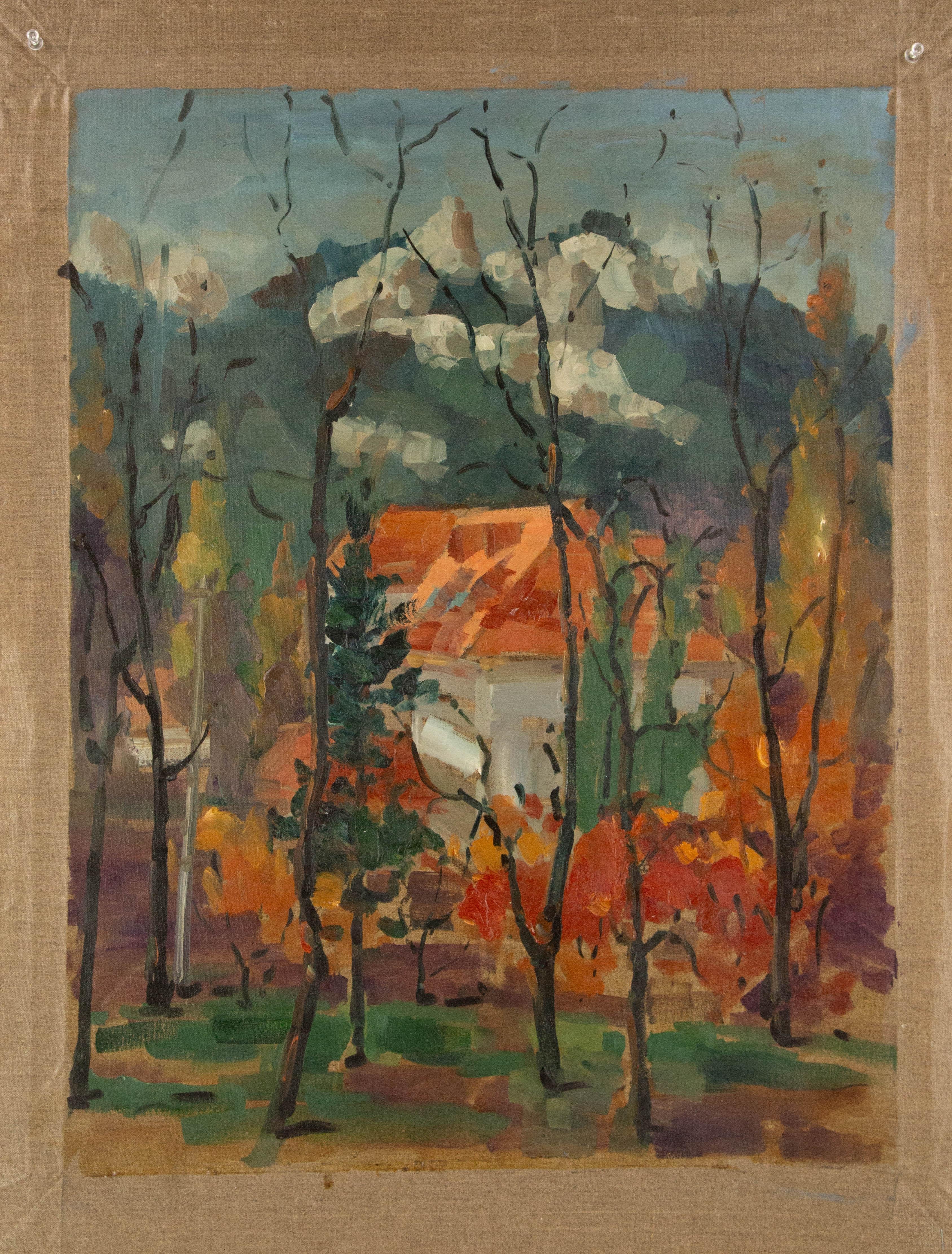 Jingjing Wang Paesaggio Pittura ad olio originale 