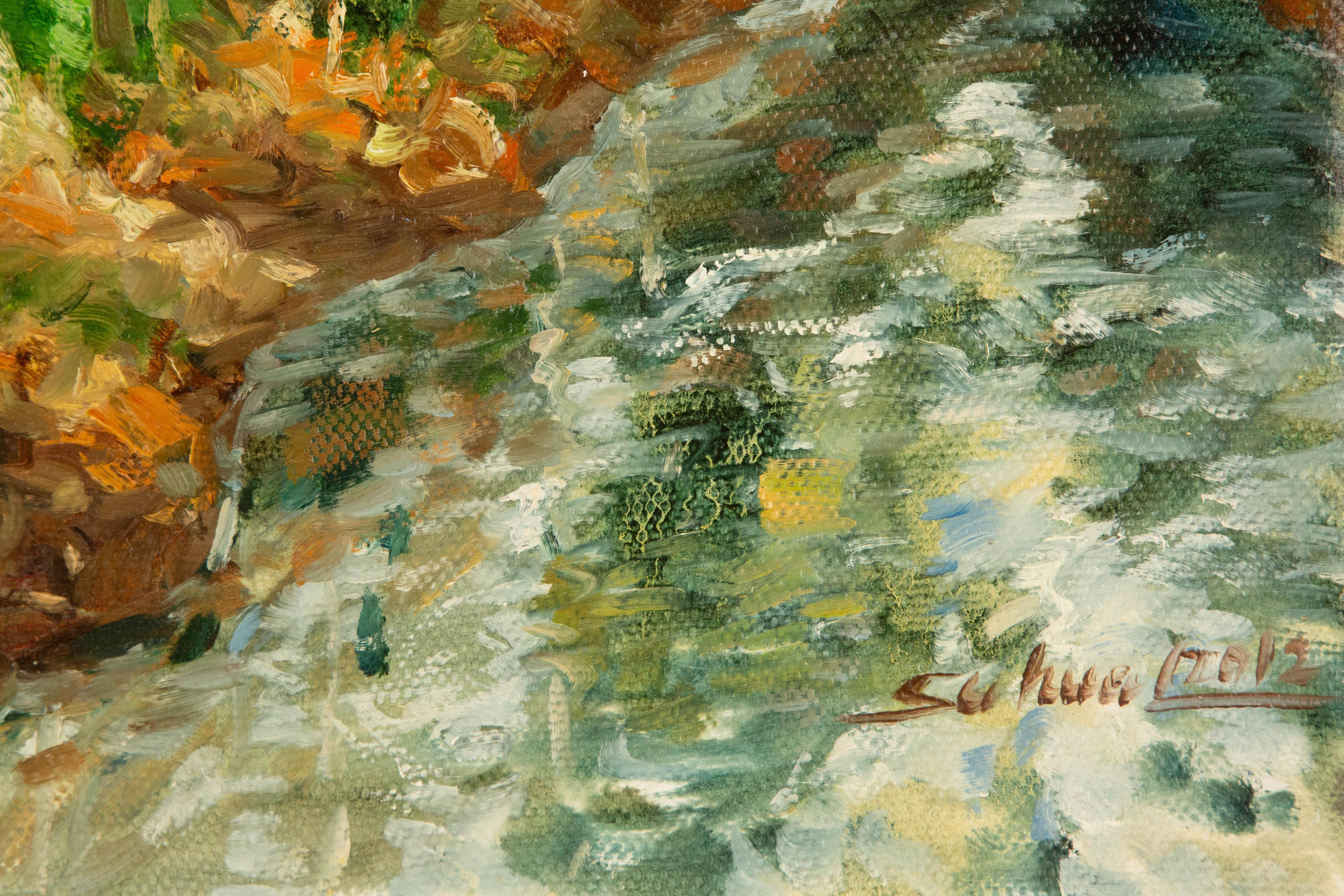 Jingjing Wang Paisaje Pintura al óleo original 