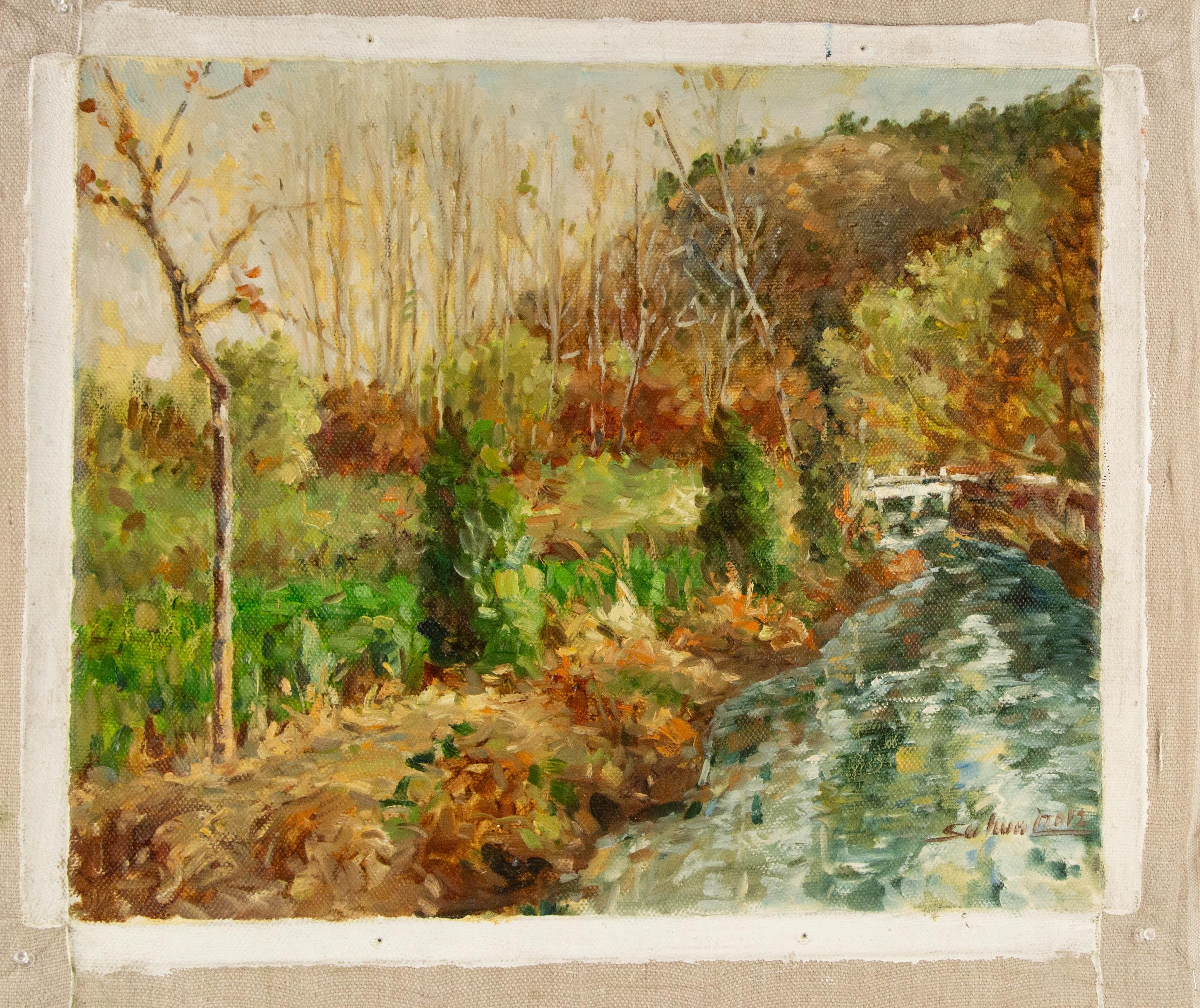 Jingjing Wang Paisaje Pintura al óleo original 