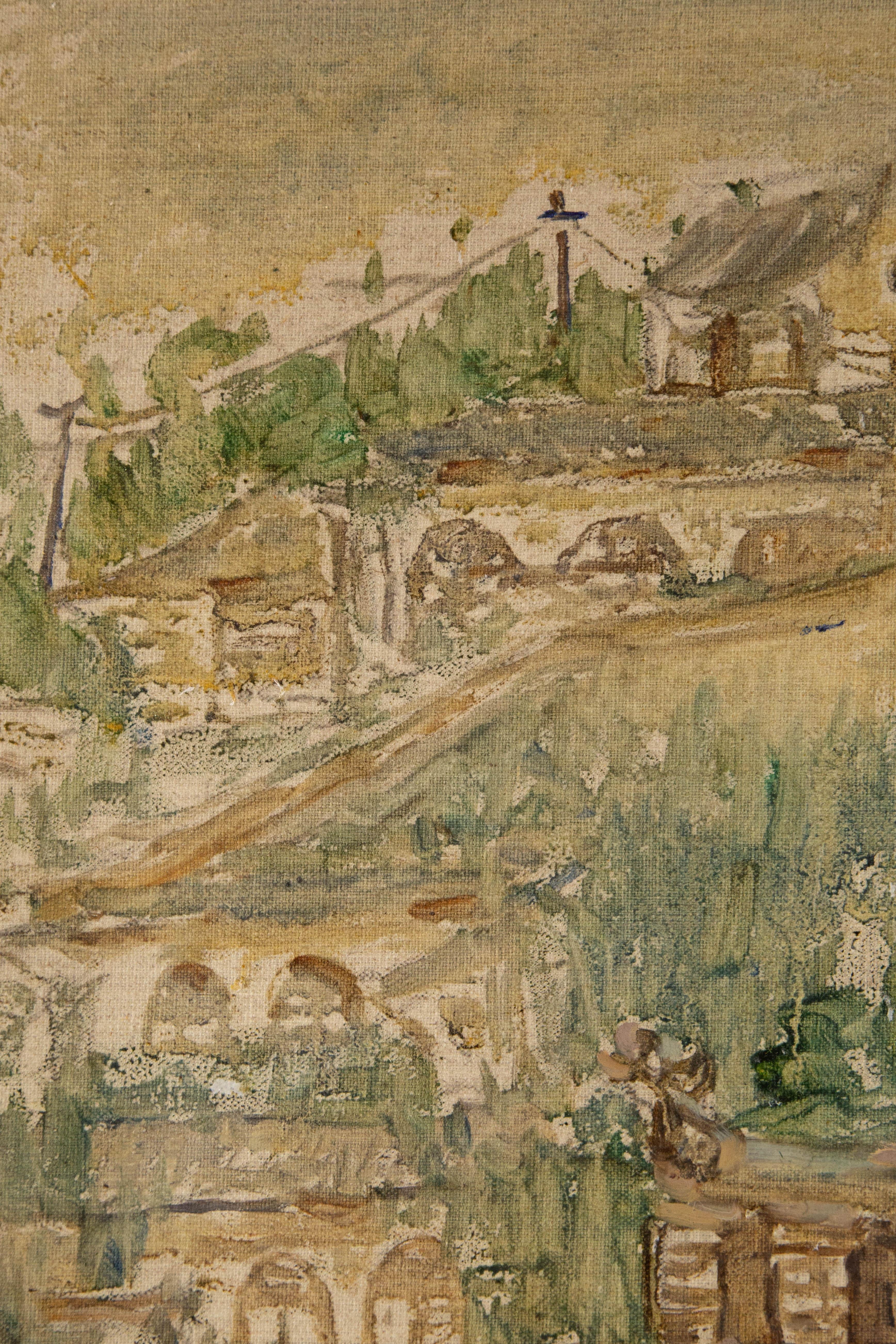 Jingjing Wang Landschaft Original Ölgemälde 