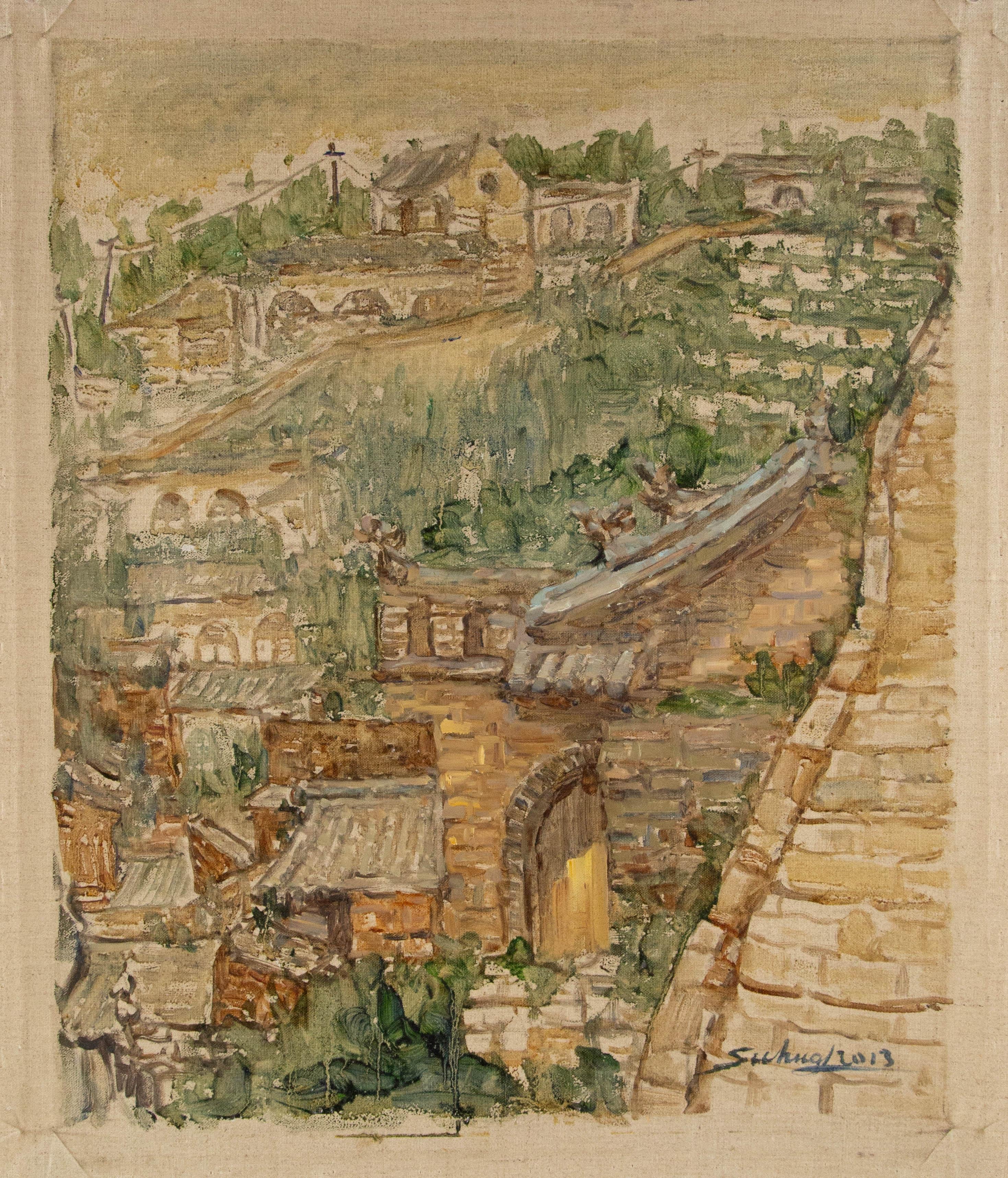 Jingjing Wang Landschaft Original Ölgemälde 
