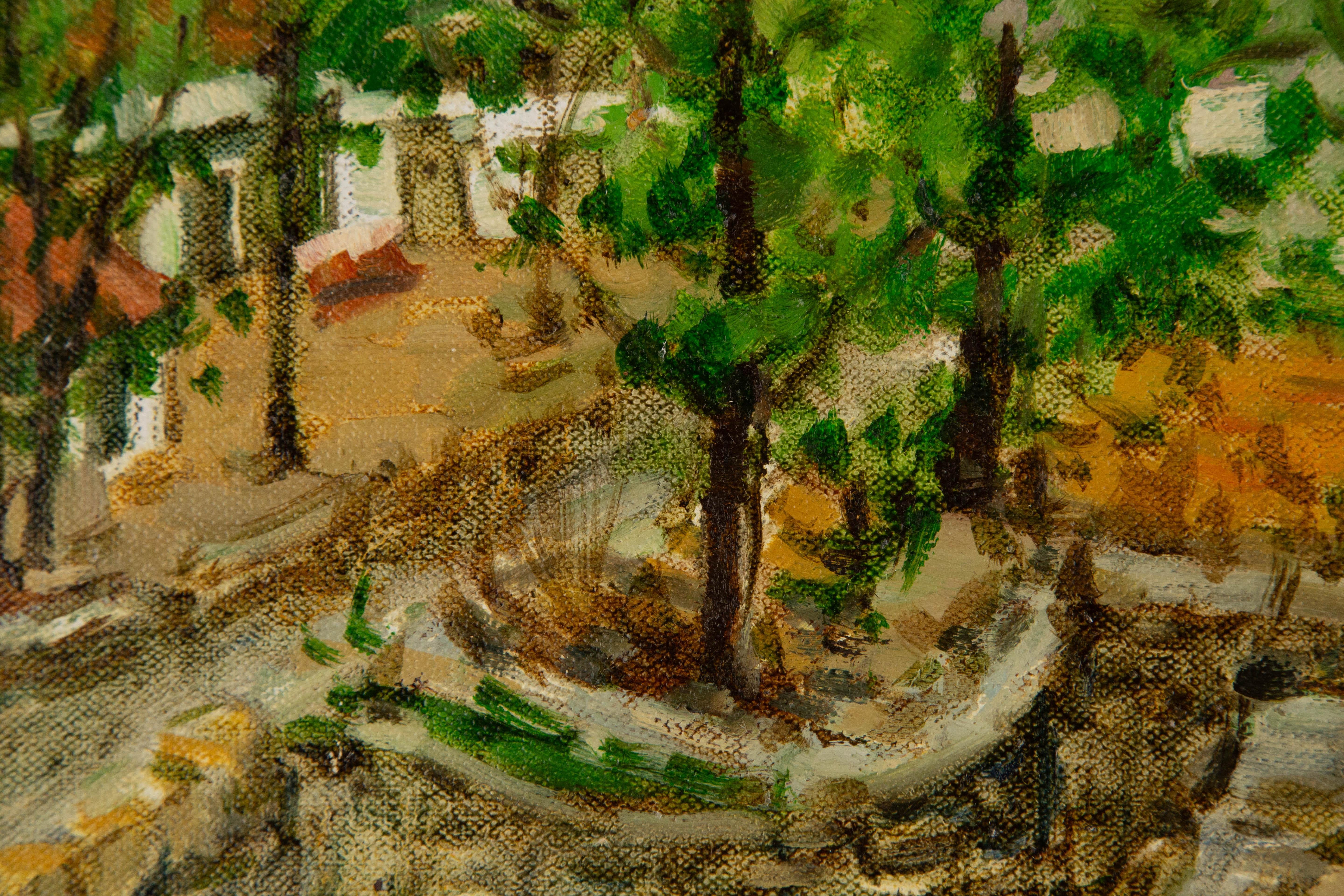 Jingjing Wang Landschaft, Original-Ölgemälde „Hometown Road I“, Jingjing Wang im Angebot 5