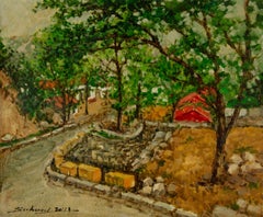 Jingjing Wang Landscape Original Oil Painting "Hometown Road I"