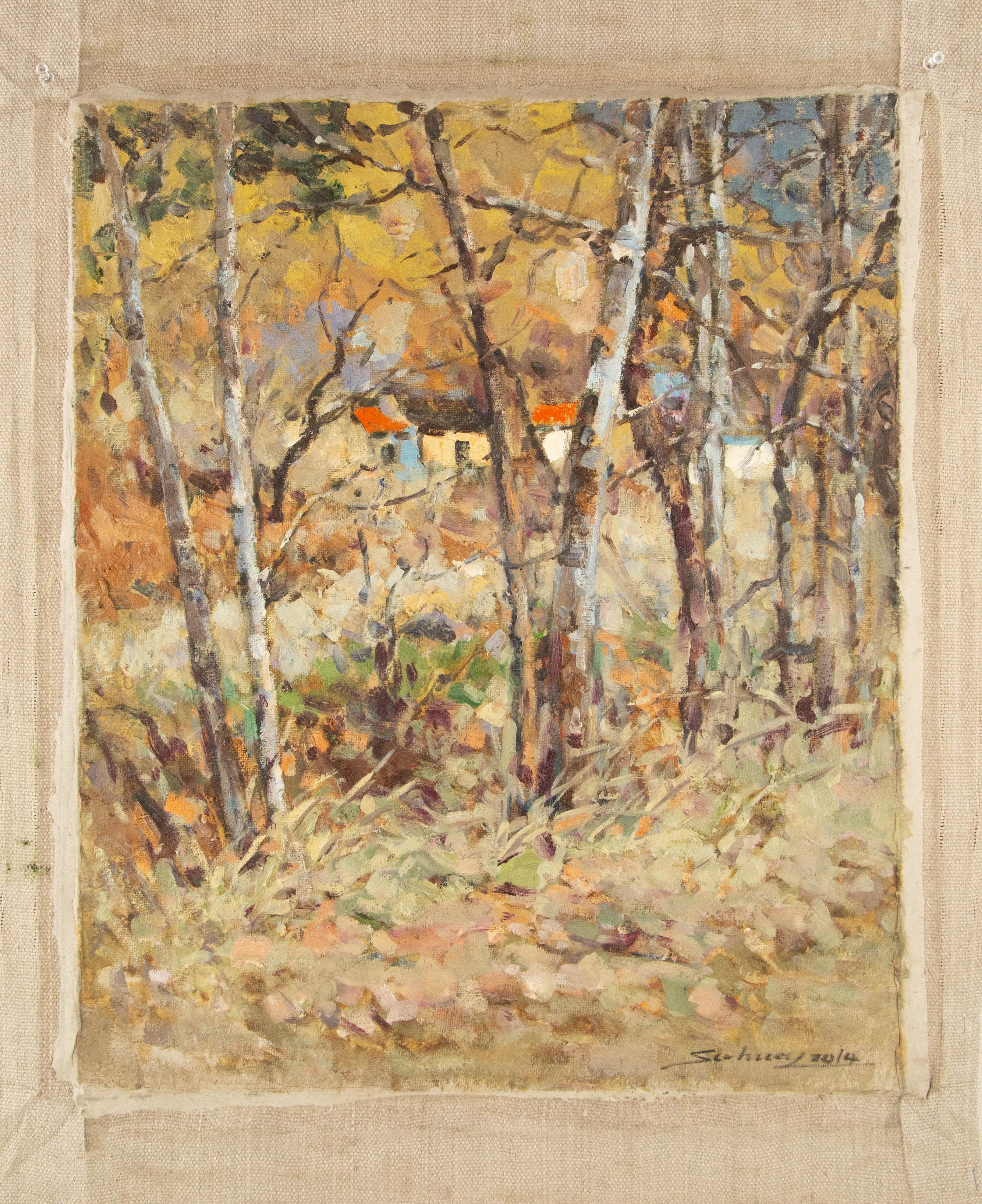 Jingjing Wang Landschaft Original Ölgemälde 