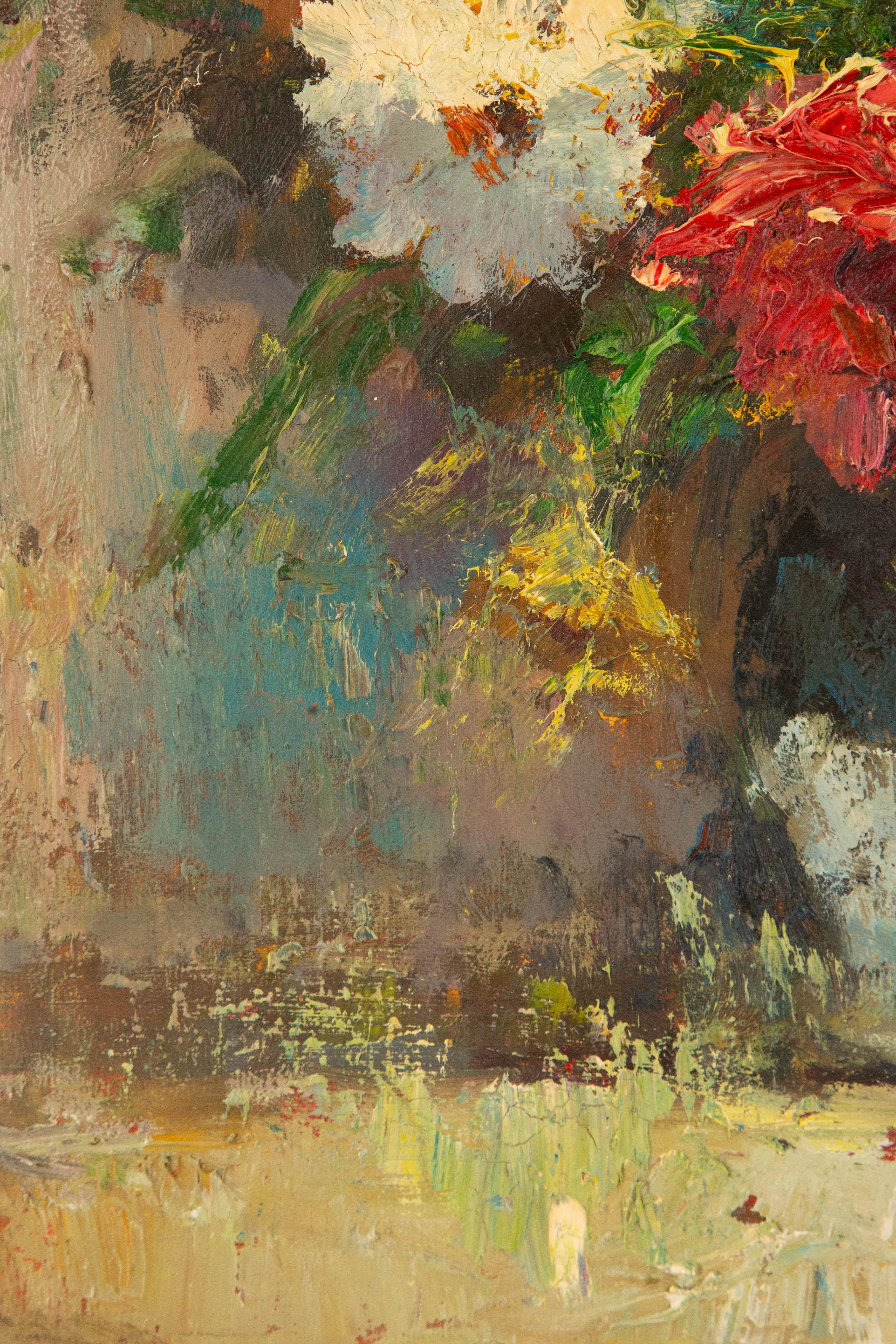 Jingjing Wang Stillleben Original Öl auf Leinwand „Flower Whispering“ im Angebot 2