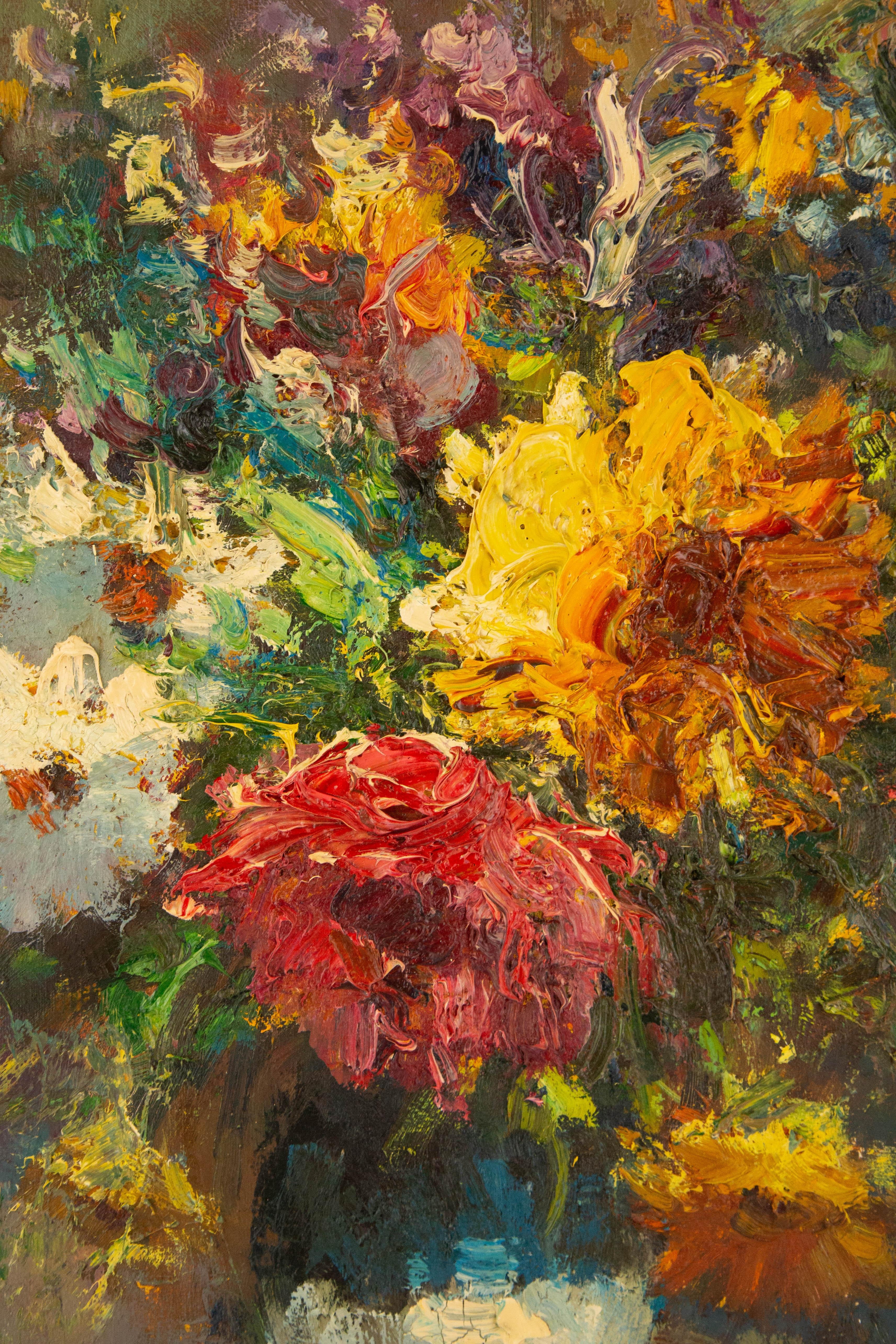 Jingjing Wang Stillleben Original Öl auf Leinwand „Flower Whispering“ im Angebot 5