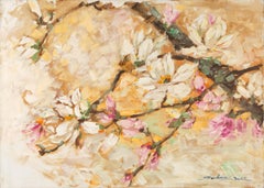 Jingjing Wang Floral Original Öl auf Leinwand "Flower Knows III"