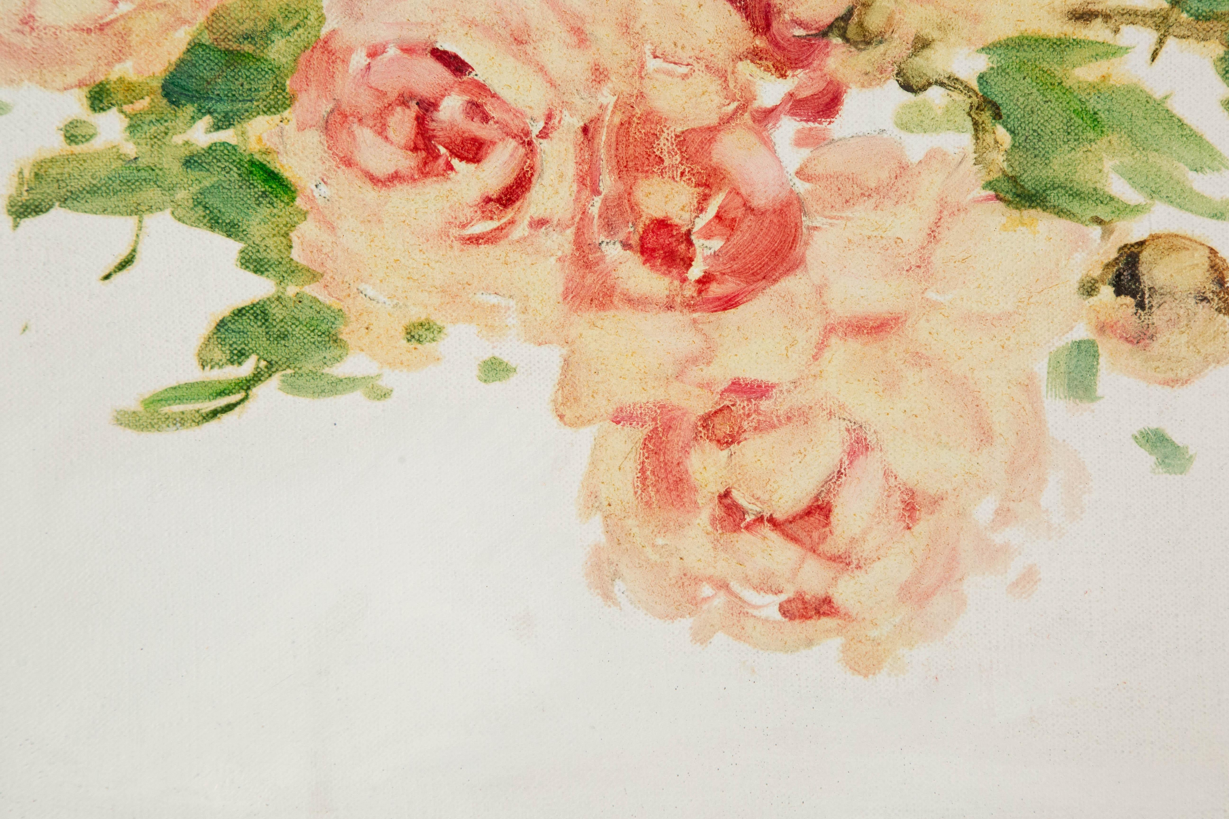 Jingjing Wang Floral Original Öl auf Leinwand 