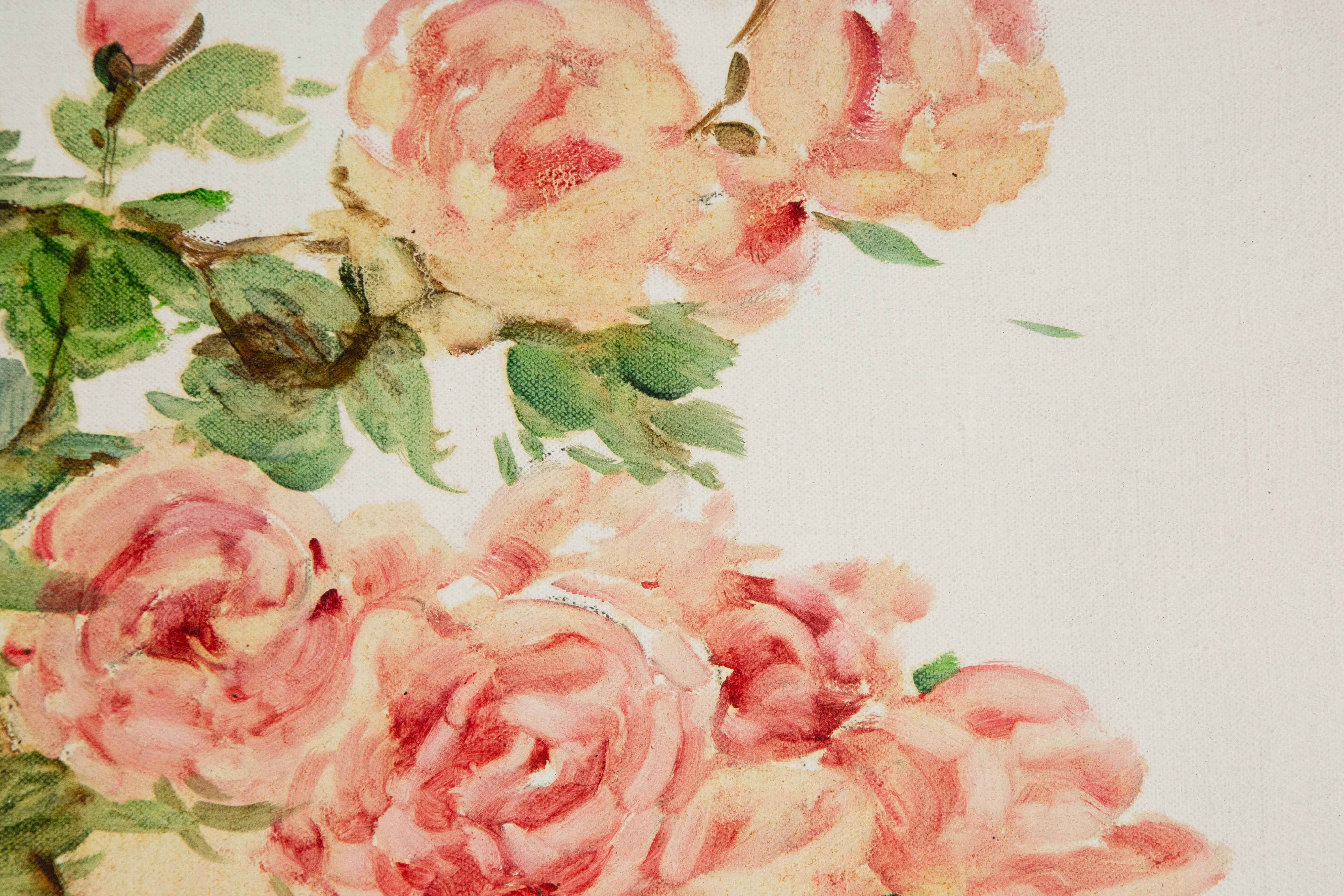 Jingjing Wang Floral Original Öl auf Leinwand 