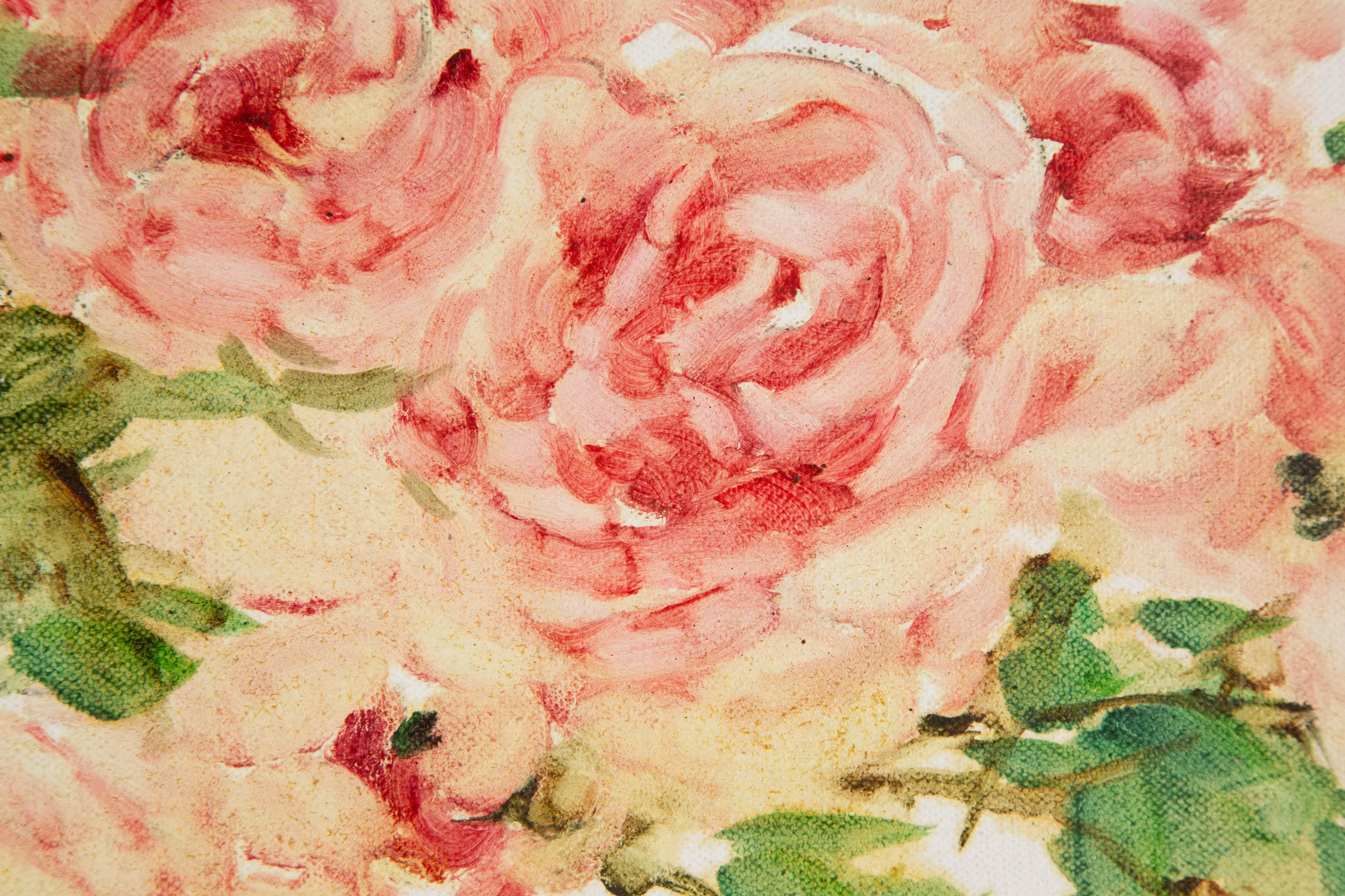 Jingjing Wang Floral Original Öl auf Leinwand 