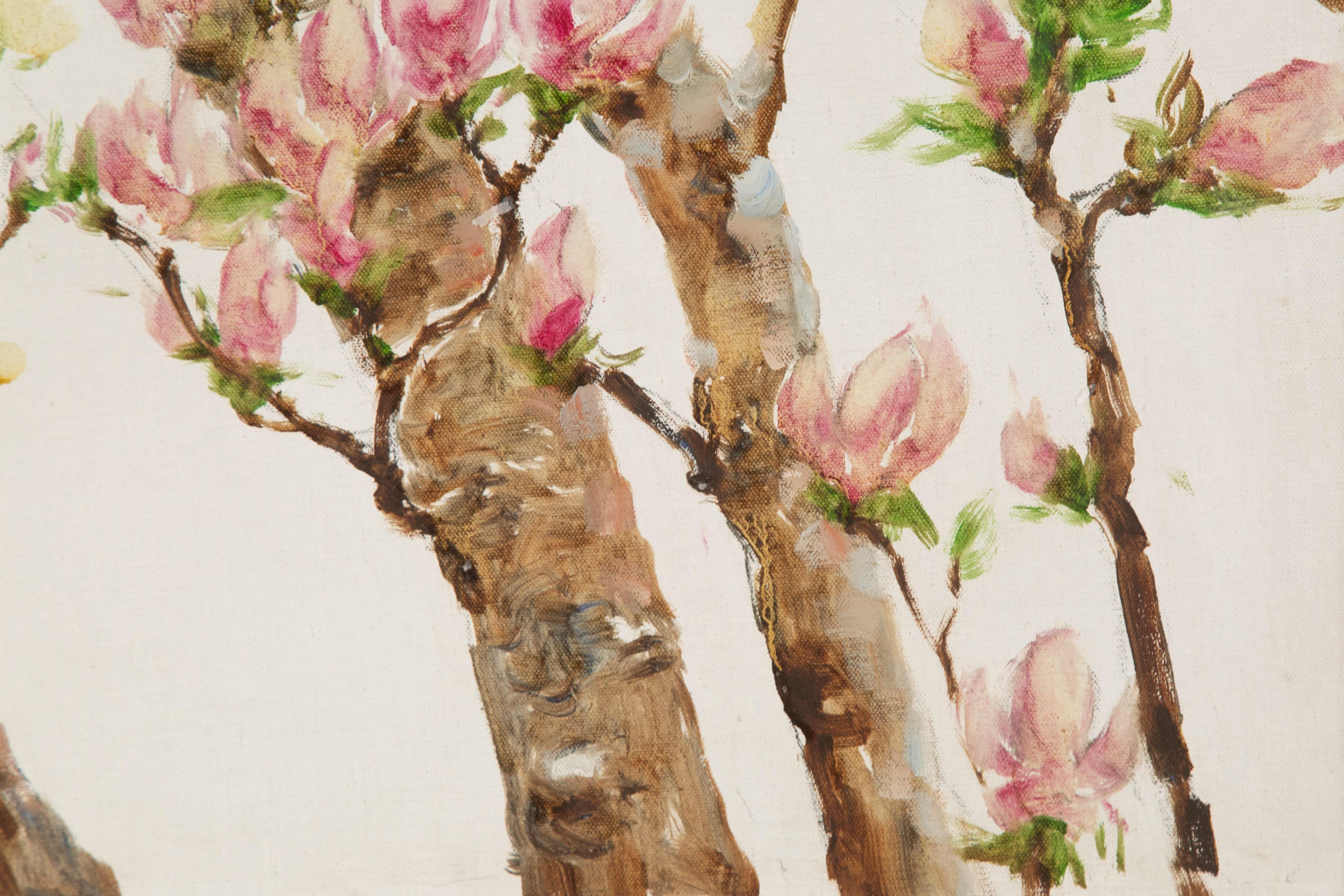 Jingjing Wang Landschaft Original Öl auf Leinwand 