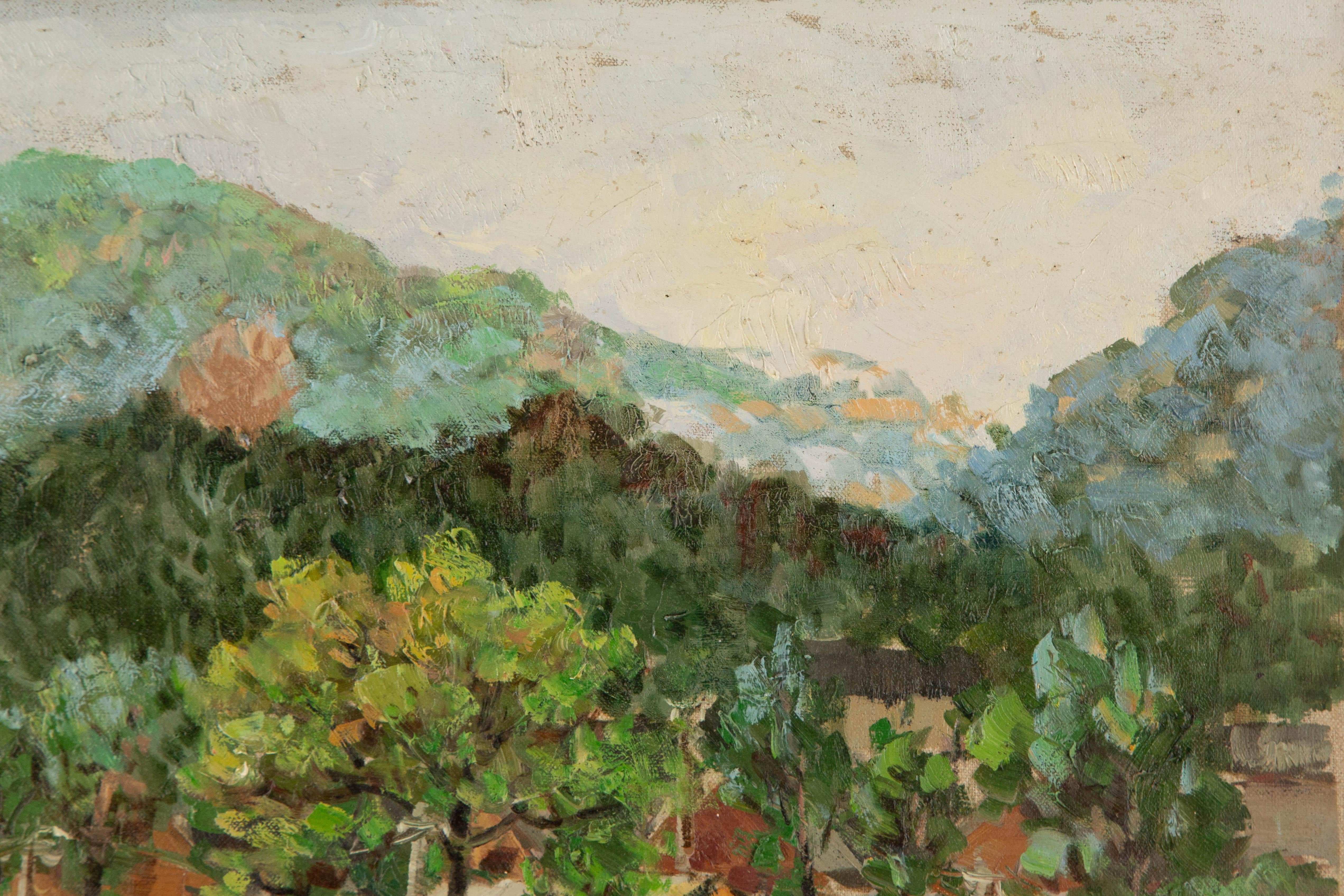 Jingjing Wang Landscape Original Oil On Canvas 