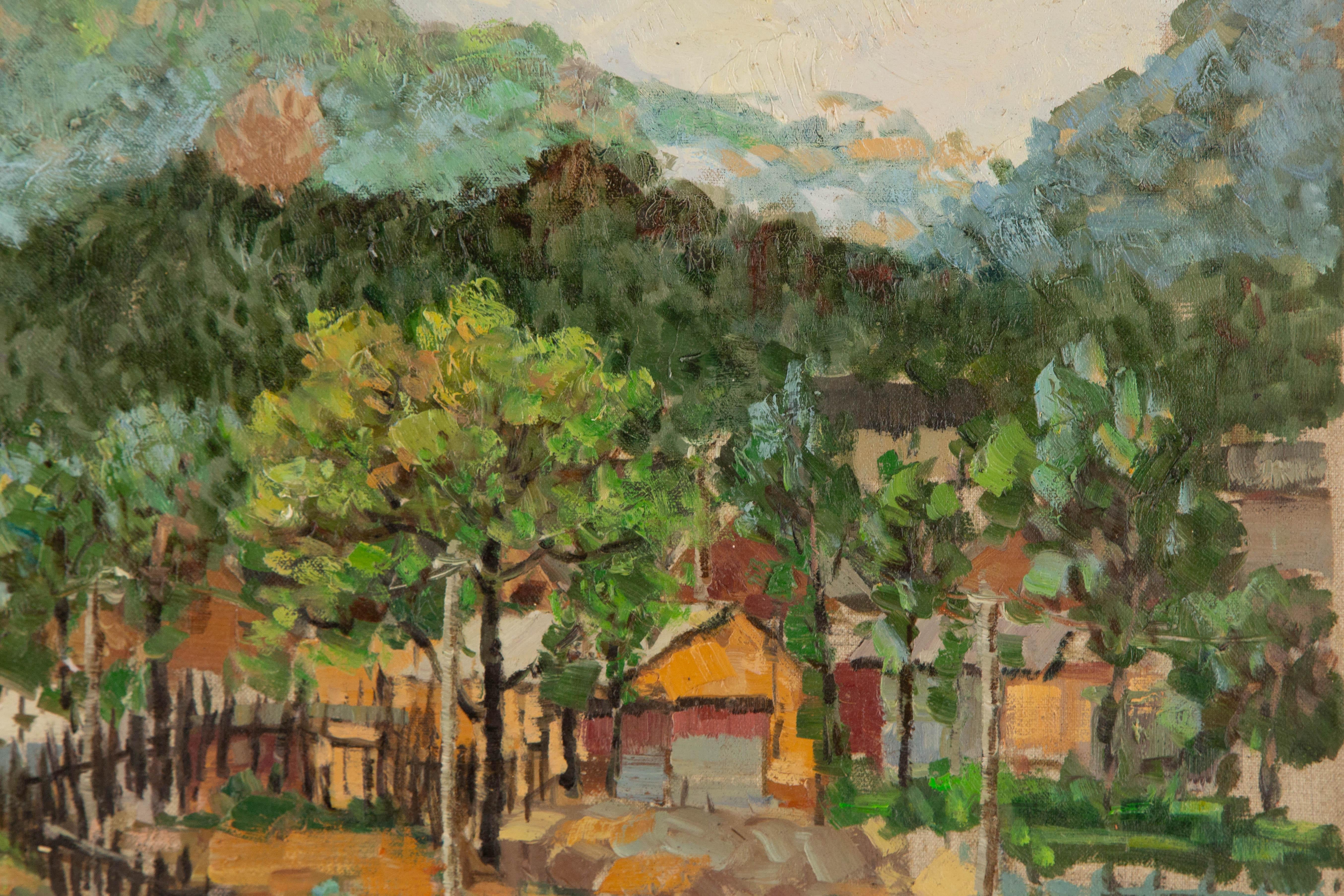 Jingjing Wang Landscape Original Oil On Canvas 