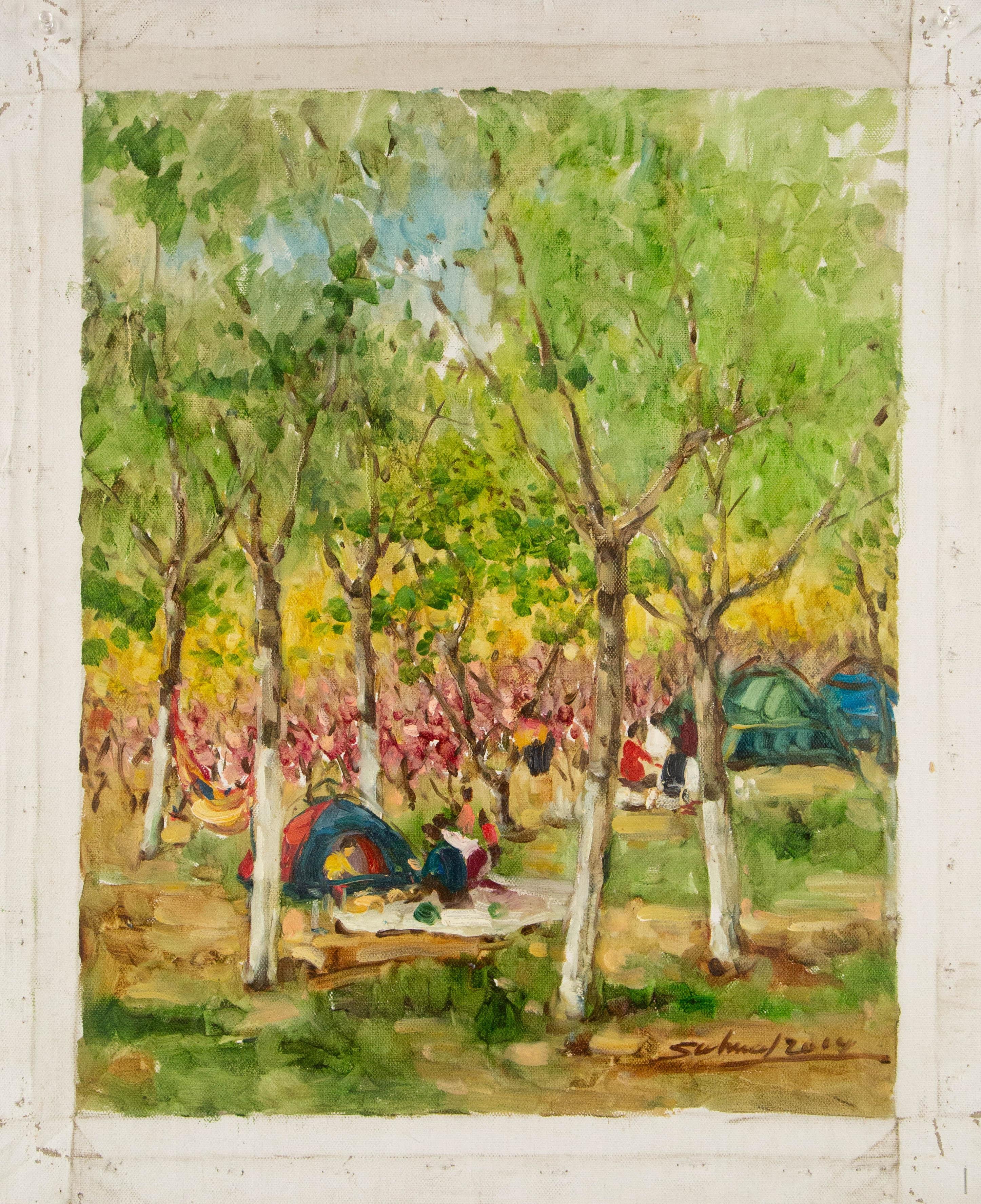 Jingjing Wang Landscape Original Oil On Canvas 