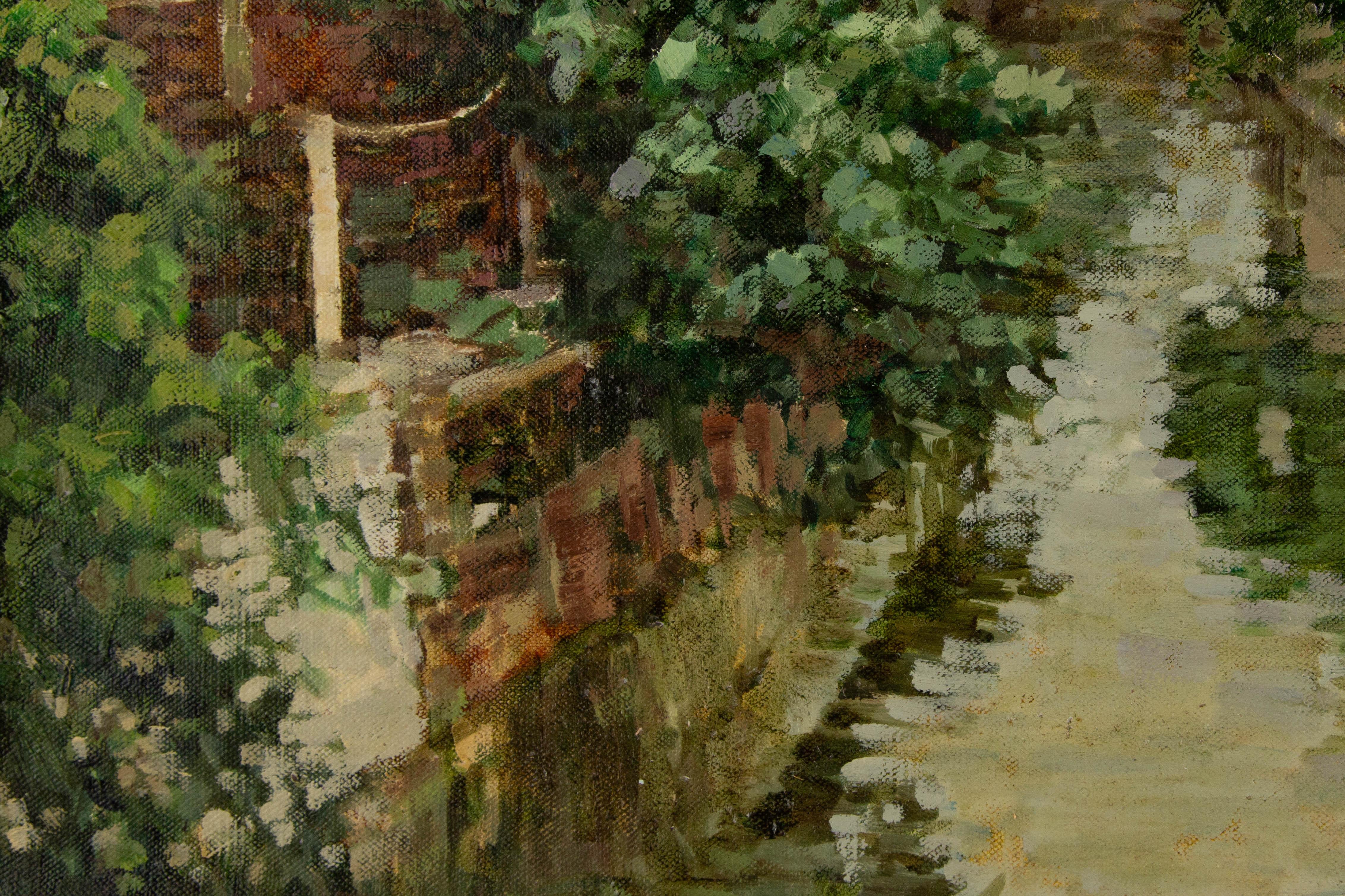 Jingjing Wang Landschaft, Original-Ölgemälde „To The Jiangnan“, Jingjing Wang im Angebot 2