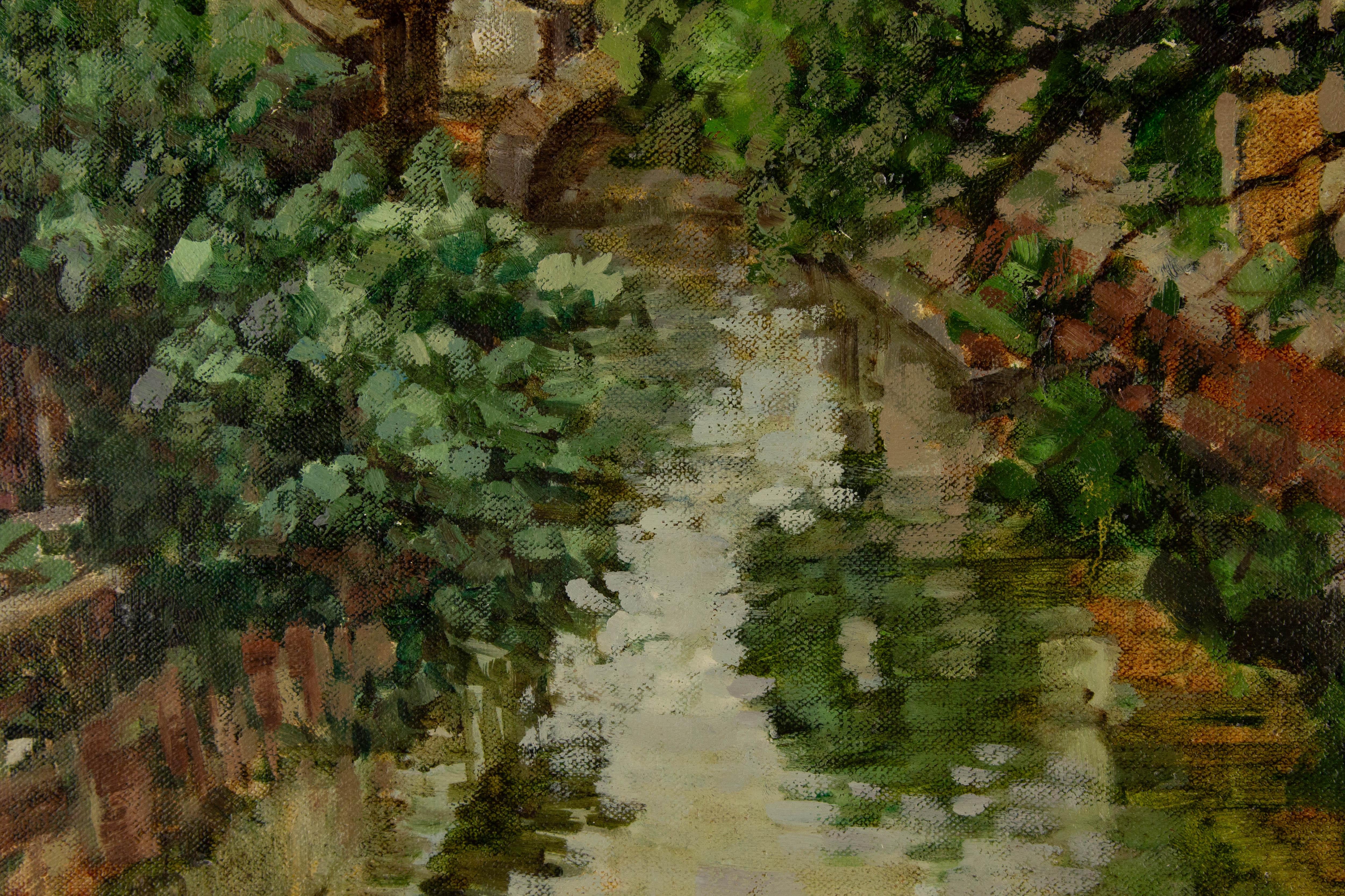 Jingjing Wang Landschaft, Original-Ölgemälde „To The Jiangnan“, Jingjing Wang im Angebot 5