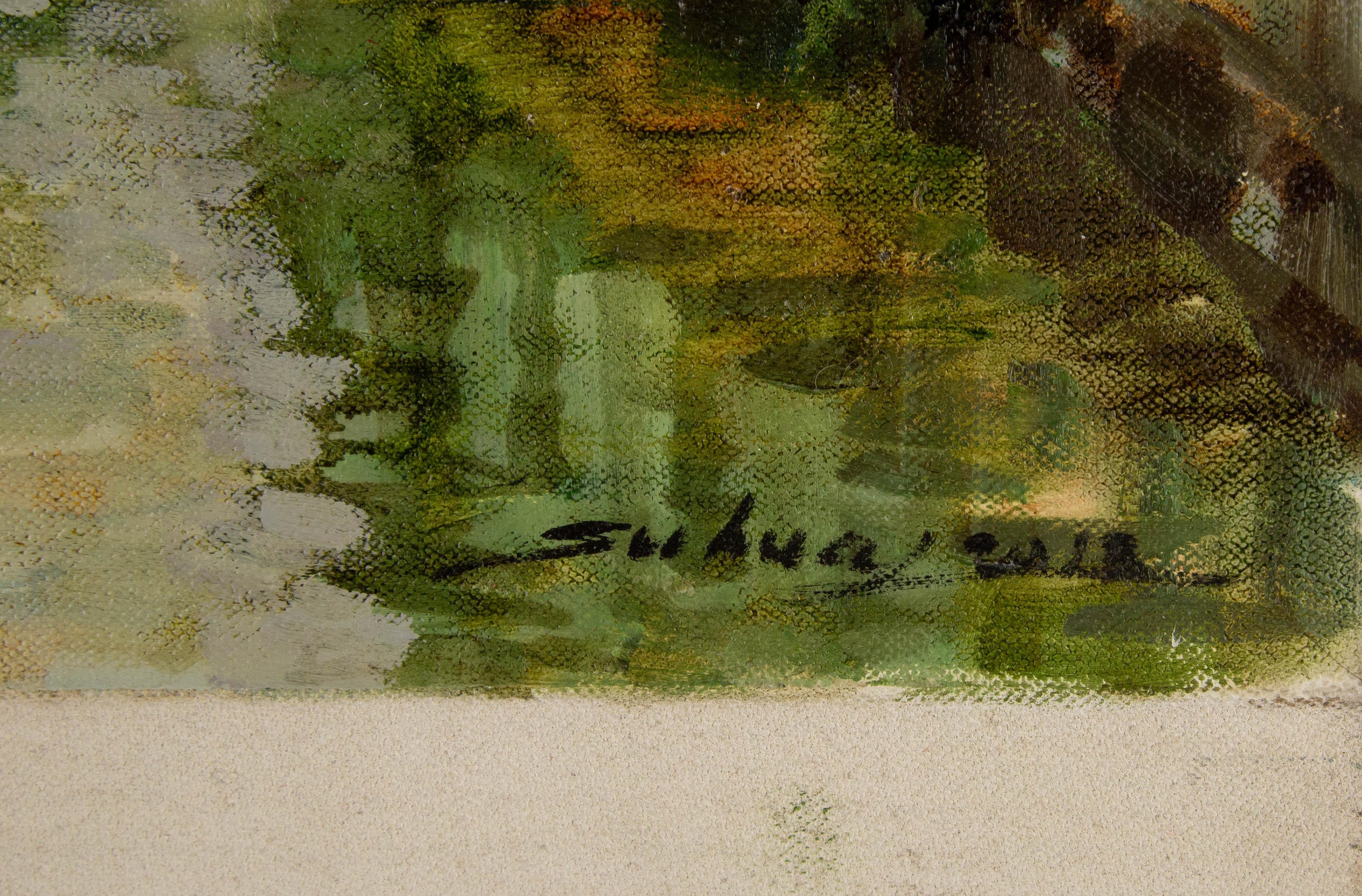 Jingjing Wang Landschaft, Original-Ölgemälde „To The Jiangnan“, Jingjing Wang im Angebot 6