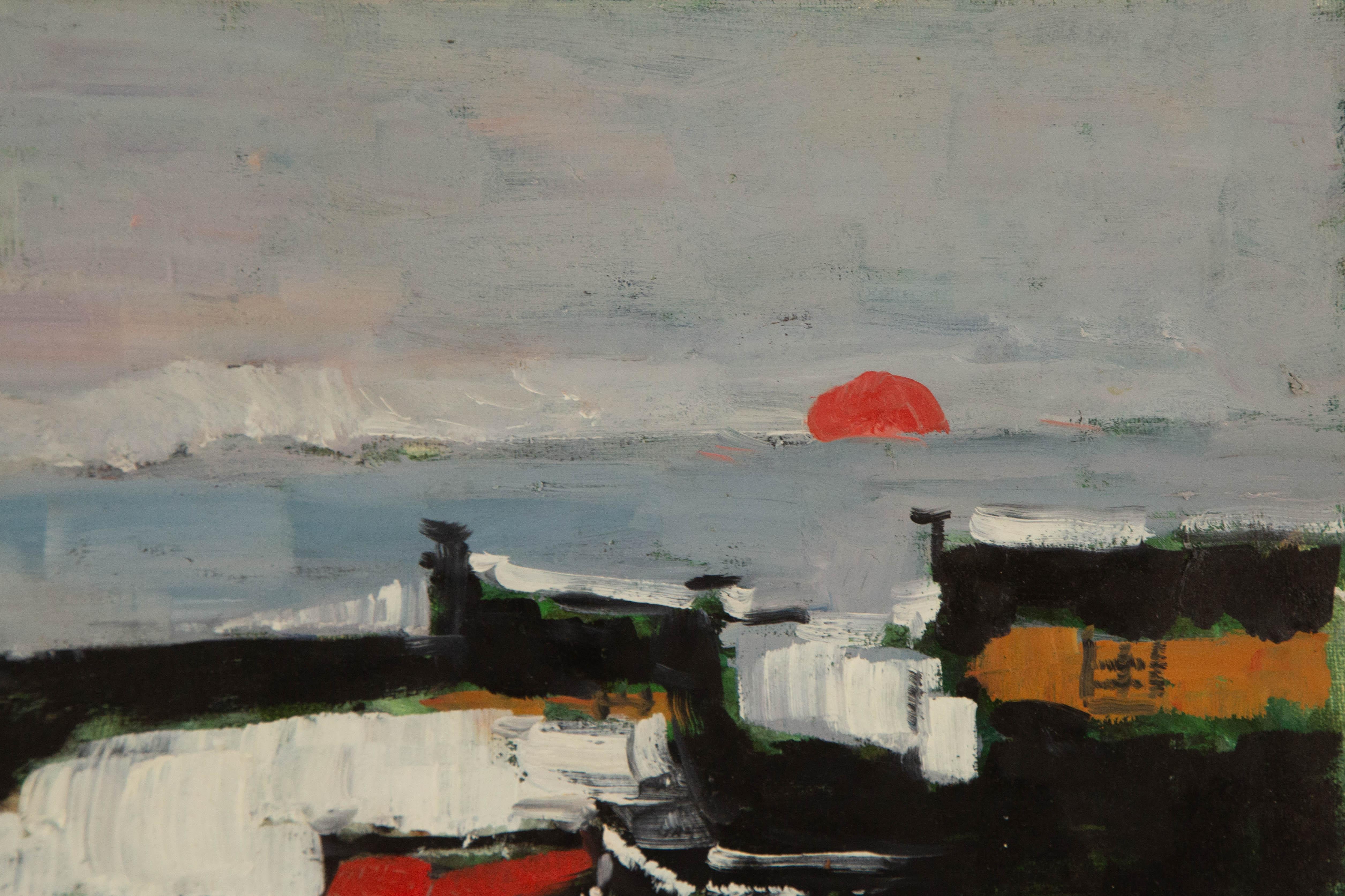 Jingjing Wang Waterscape Original Oil On Canvas 