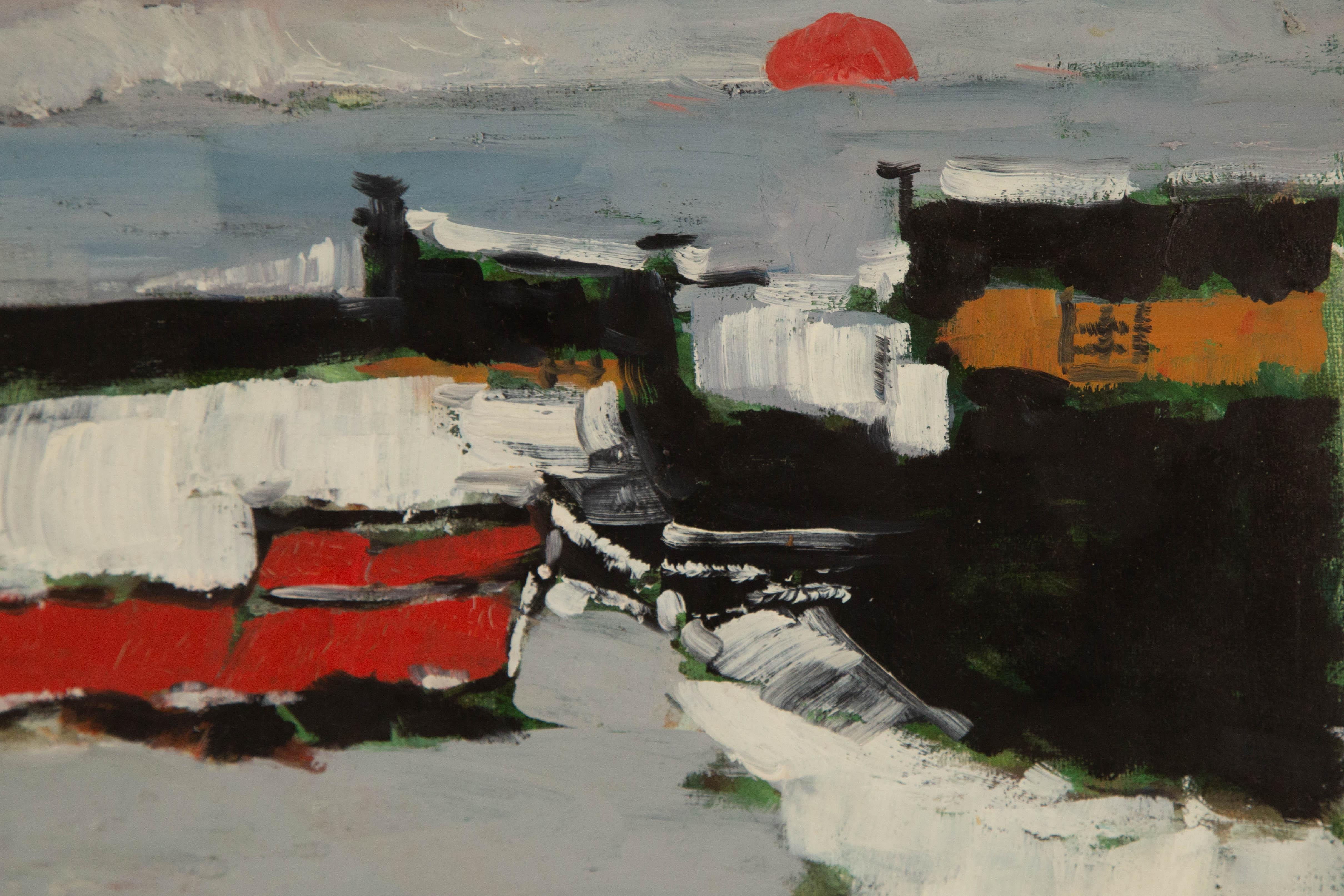 Jingjing Wang Waterscape Original Oil On Canvas 