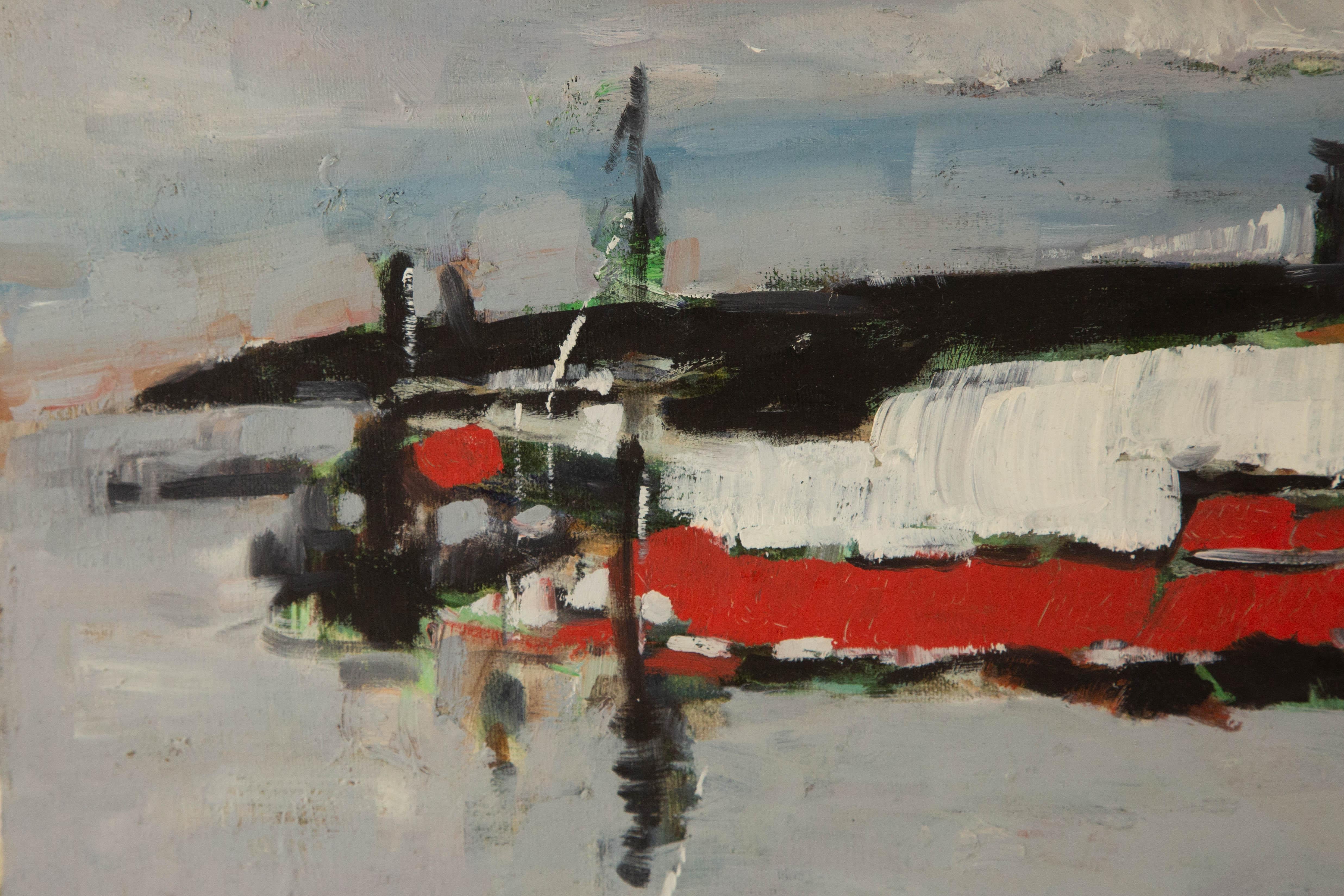 Jingjing Wang Waterscape Original Oil On Canvas 