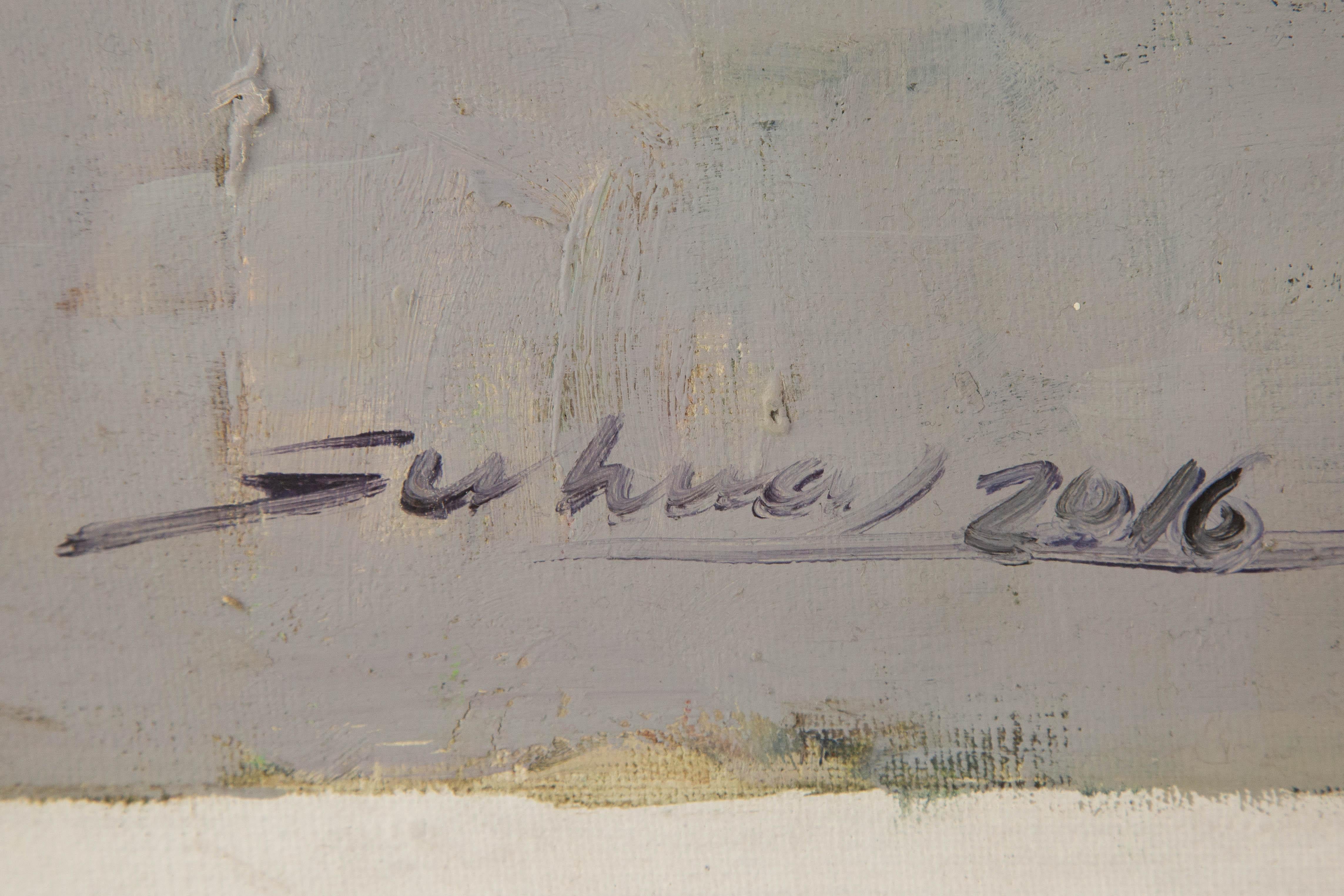 Jingjing Wang Waterscape Original Oil On Canvas 