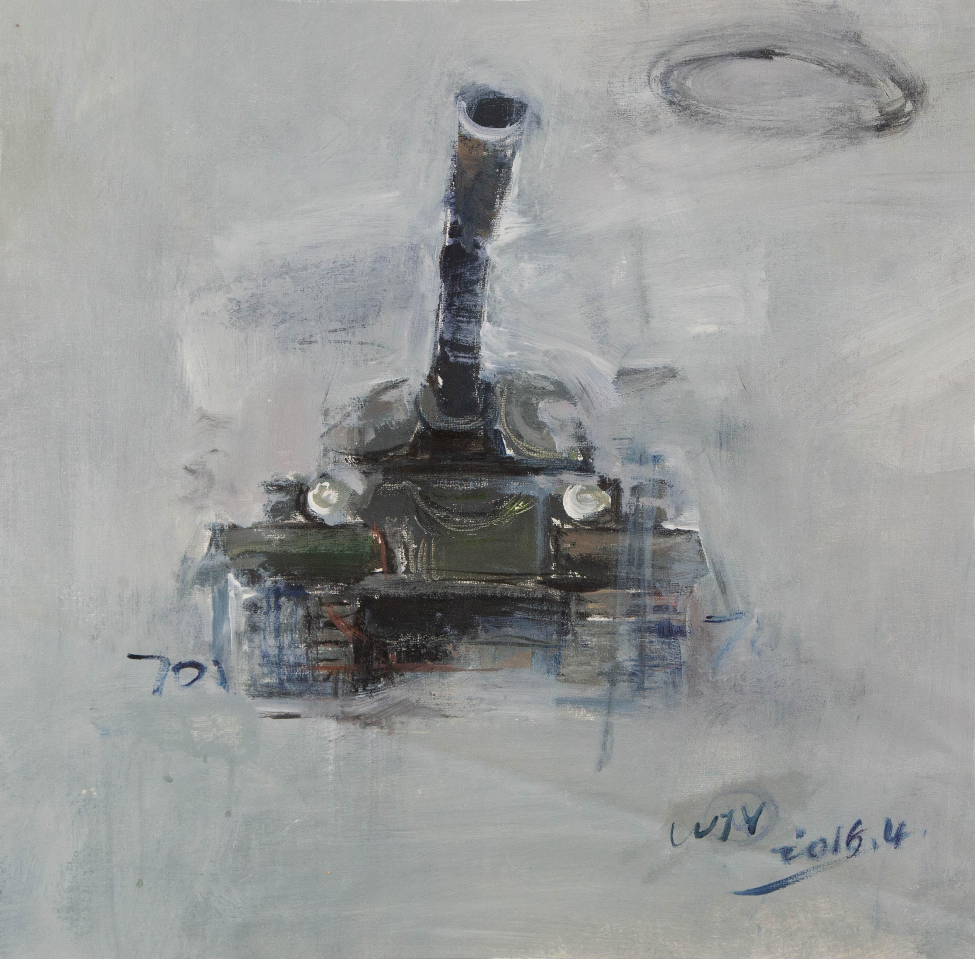JingYu Wang Still-Life Painting - Jingyu Wang Still Life Original Acrylic On Canvas "701 Tank"