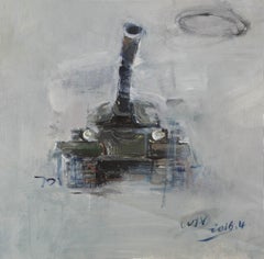 Jingyu Wang Stillleben Original-Acryl auf Leinwand "701 Tank"