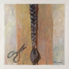 Jingyu Wang Still Life Original Acrylic On Canvas "I Love You"