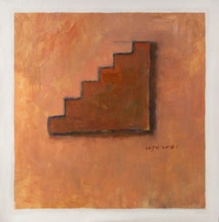 Jingyu Wang Stillleben Original Acryl auf Leinwand "Drei Würfel"