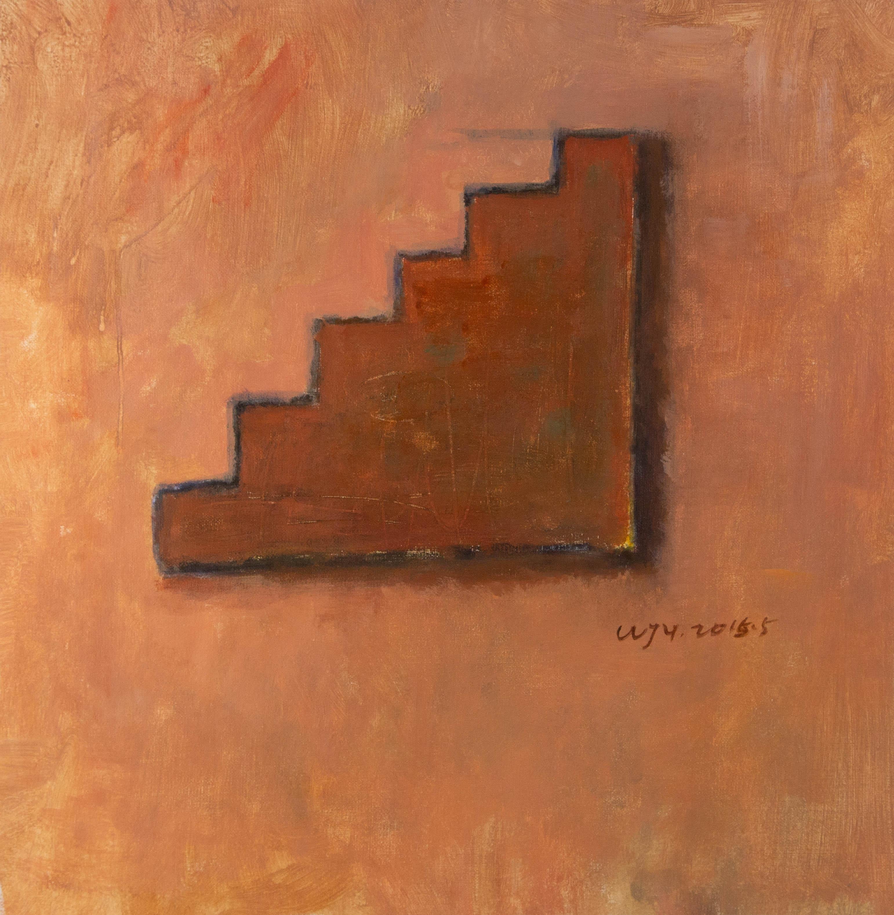 Jingyu Wang Still Life Original Acrylic On Canvas "Three Cube"
