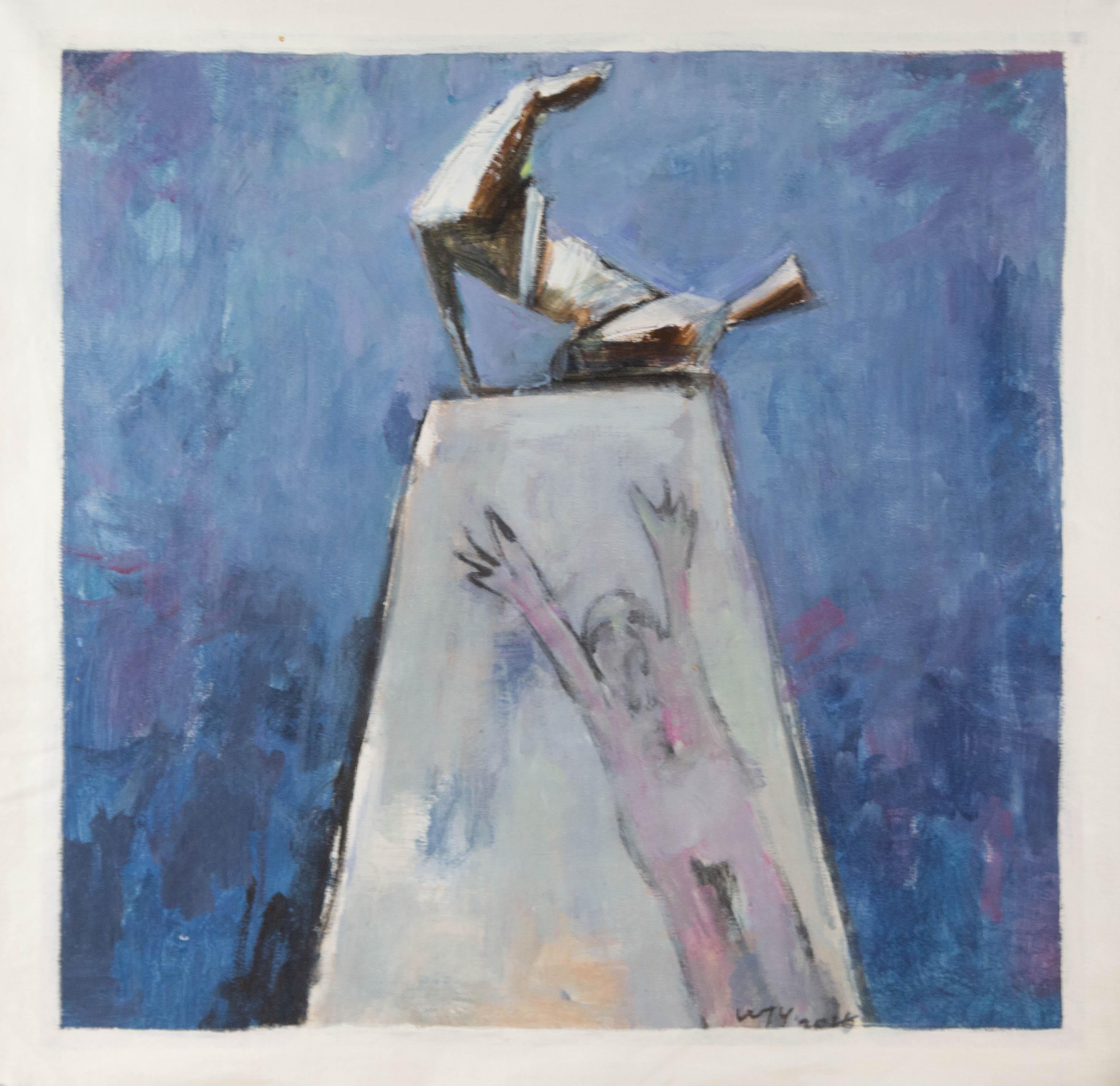 Jingyu Wang Stillleben Original Öl auf Leinwand 