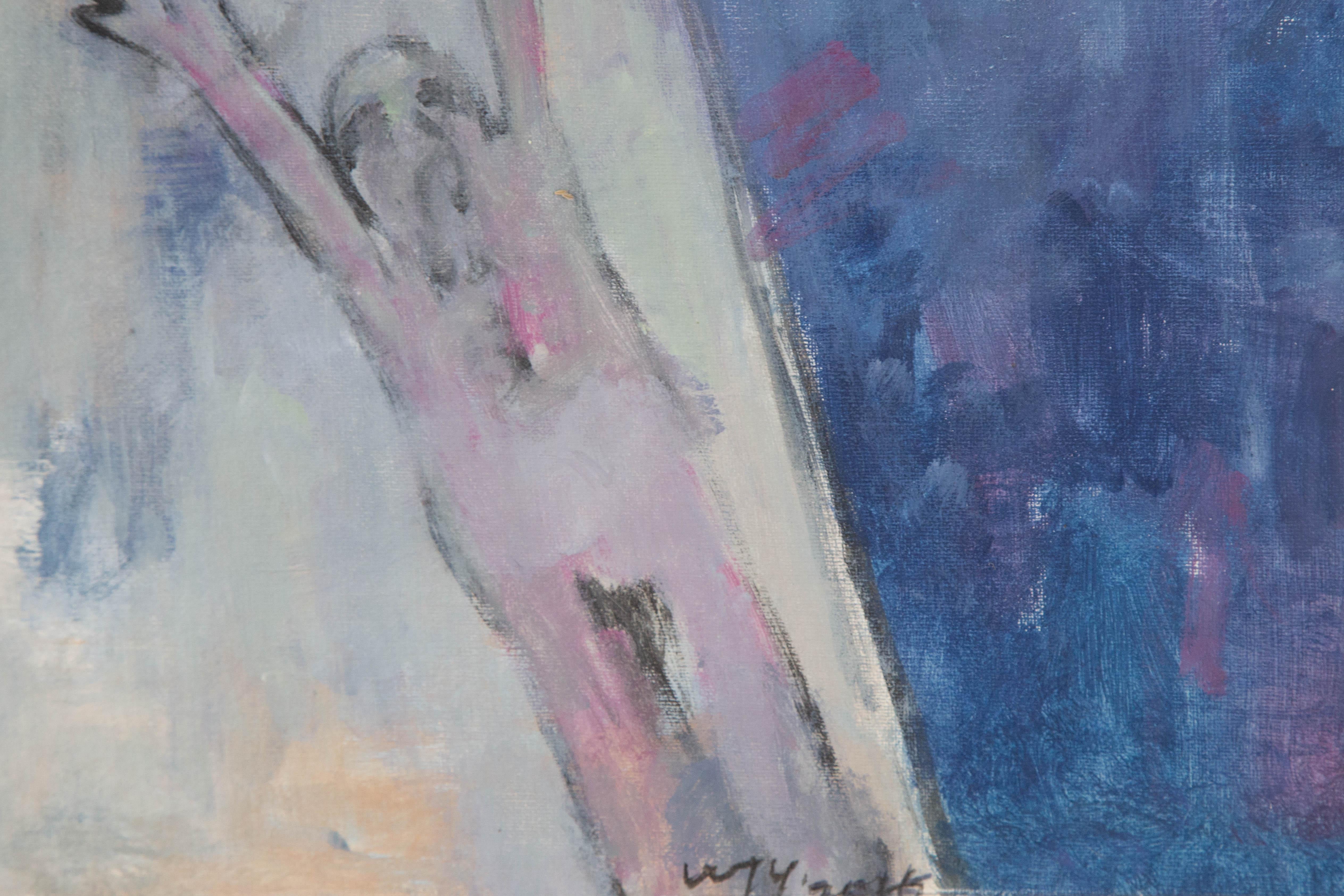 Jingyu Wang Stillleben Original Öl auf Leinwand 