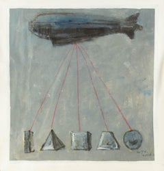 Jingyu Wang Still Life Original Oil On Canvas "Zeppelin Airship"