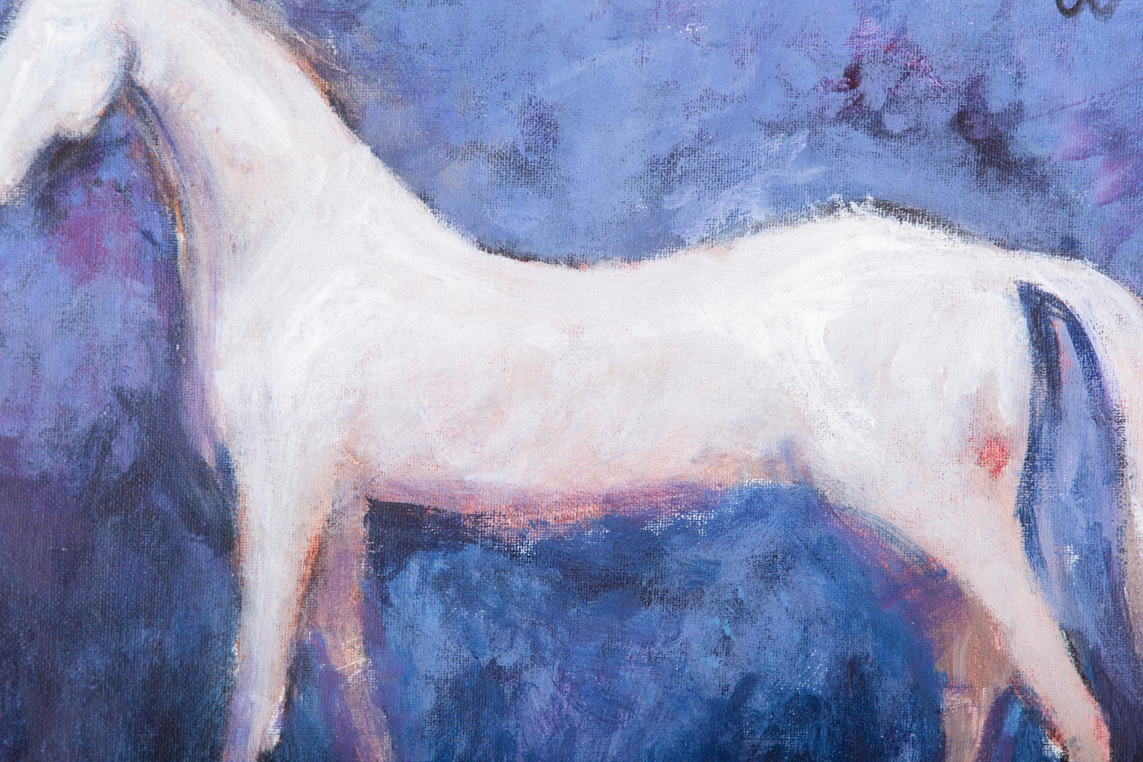  Title: White Horse
 Medium: Oil on canvas
 Size: 19