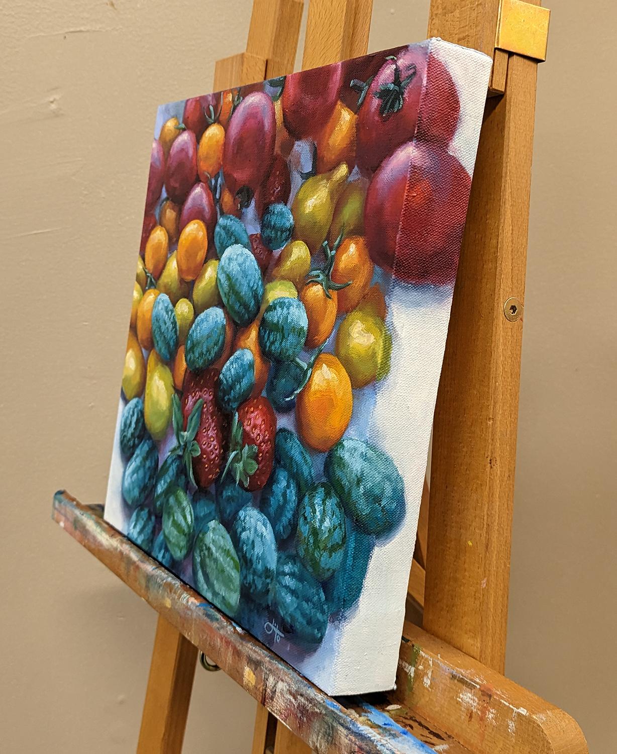 Cosecha del arco iris, Pintura al óleo - Painting de Jinny Tomozy