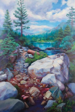 El camino al lago Lirio, Pintura original