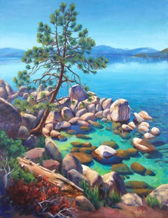 Piscinas Esmeralda, Pintura al óleo