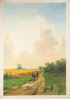 Jinqiao Chen Landscape Original Oil On Canvas "Impression I"