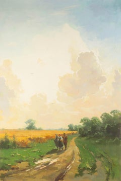 Jinqiao Chen Landscape Original Oil On Canvas "Impression I"