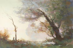 Jinqiao Chen Landscape Original Oil On Canvas "Impression II"